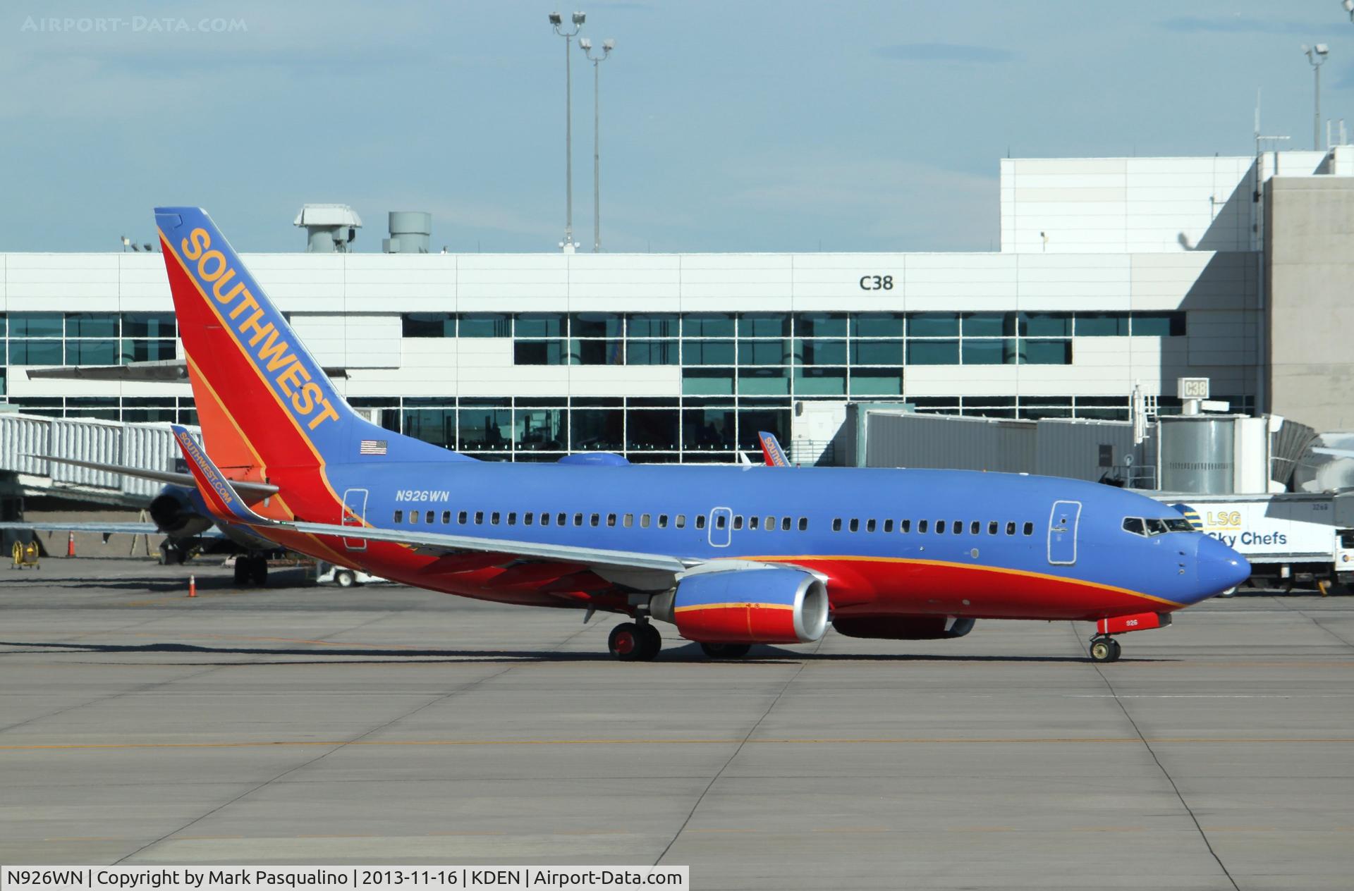 N926WN, 2008 Boeing 737-7H4 C/N 36629, Boeing 737-700