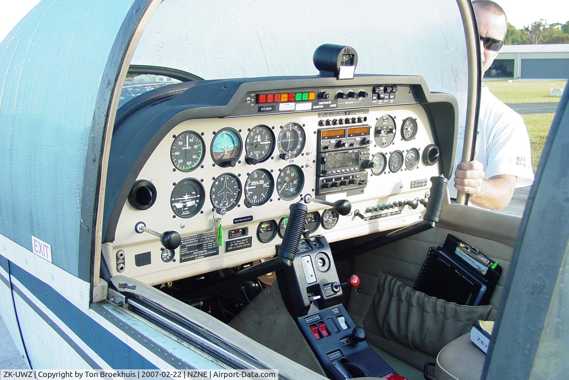 ZK-UWZ, Robin R-200-120B Ecole C/N 254, Cockpit of ZK-UWZ at that time owned by John C. Verleun