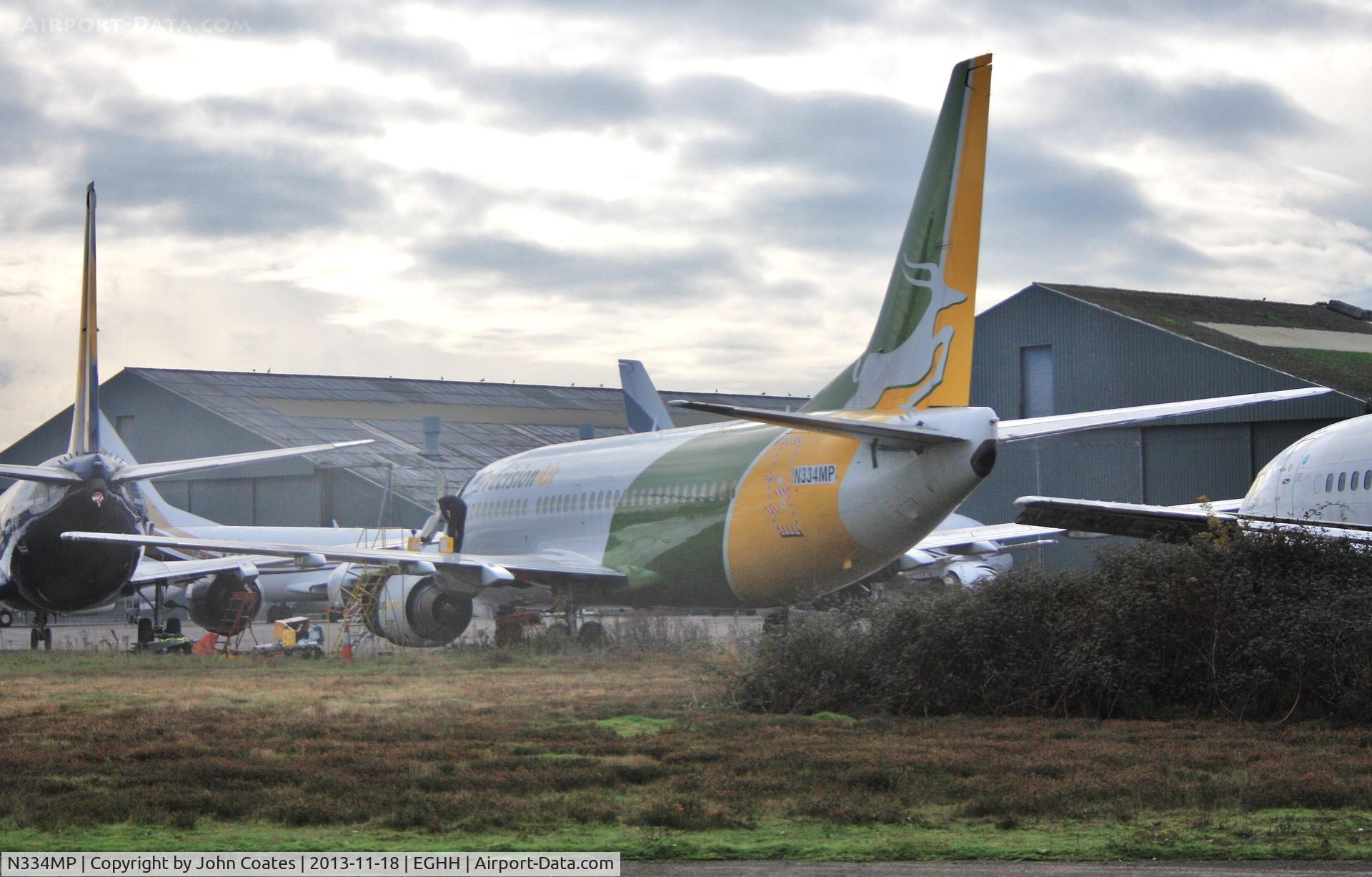 N334MP, 1999 Boeing 737-36N C/N 28596, ex 5H-PMS receiving attention.