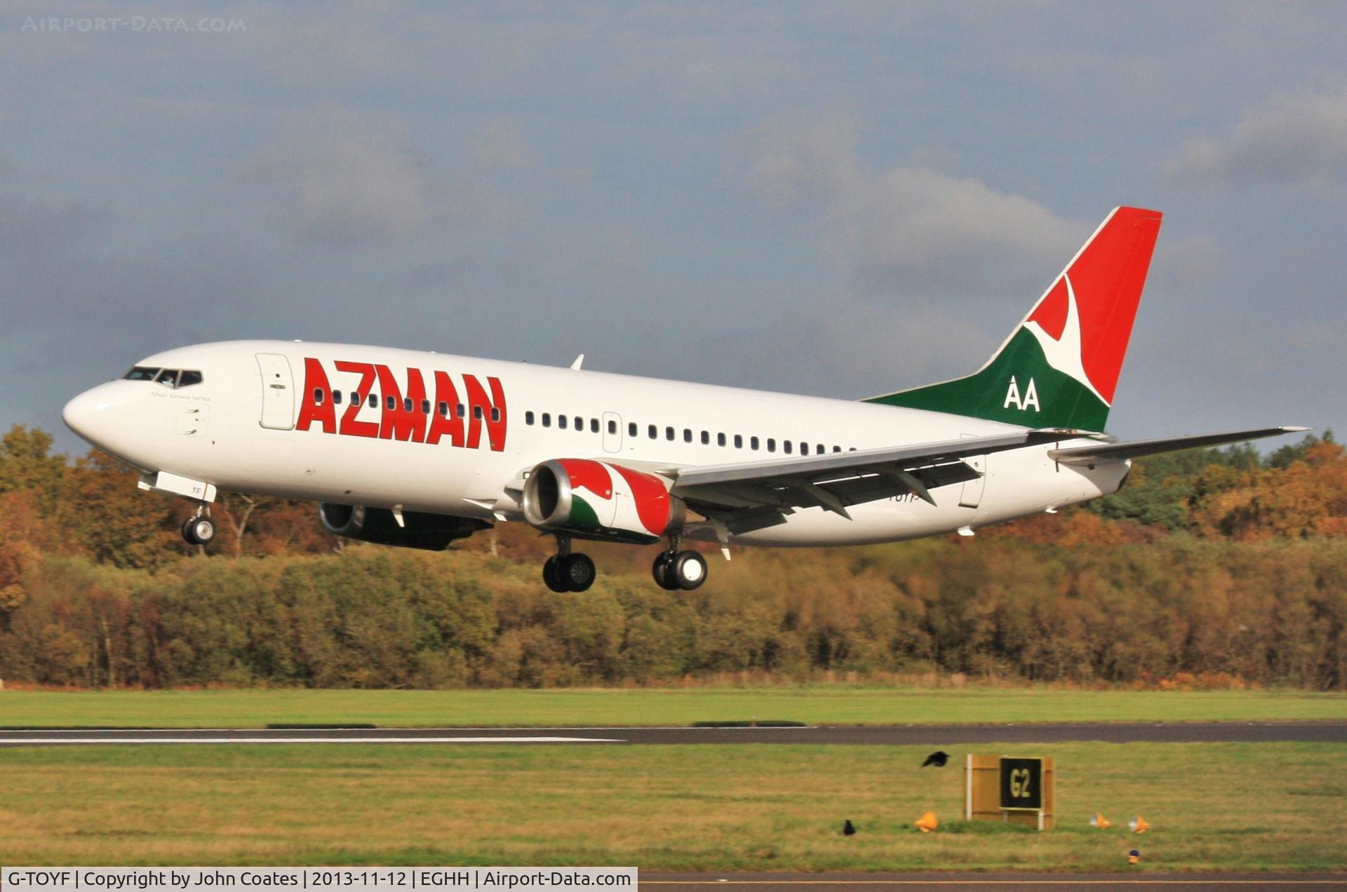 G-TOYF, 1997 Boeing 737-36N C/N 28557, Finals to 26