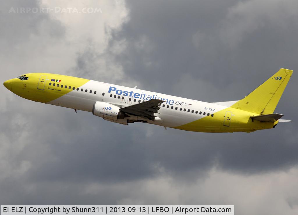 EI-ELZ, 1994 Boeing 737-4Q8 C/N 26308, Taking off from rwy 32L with additional 