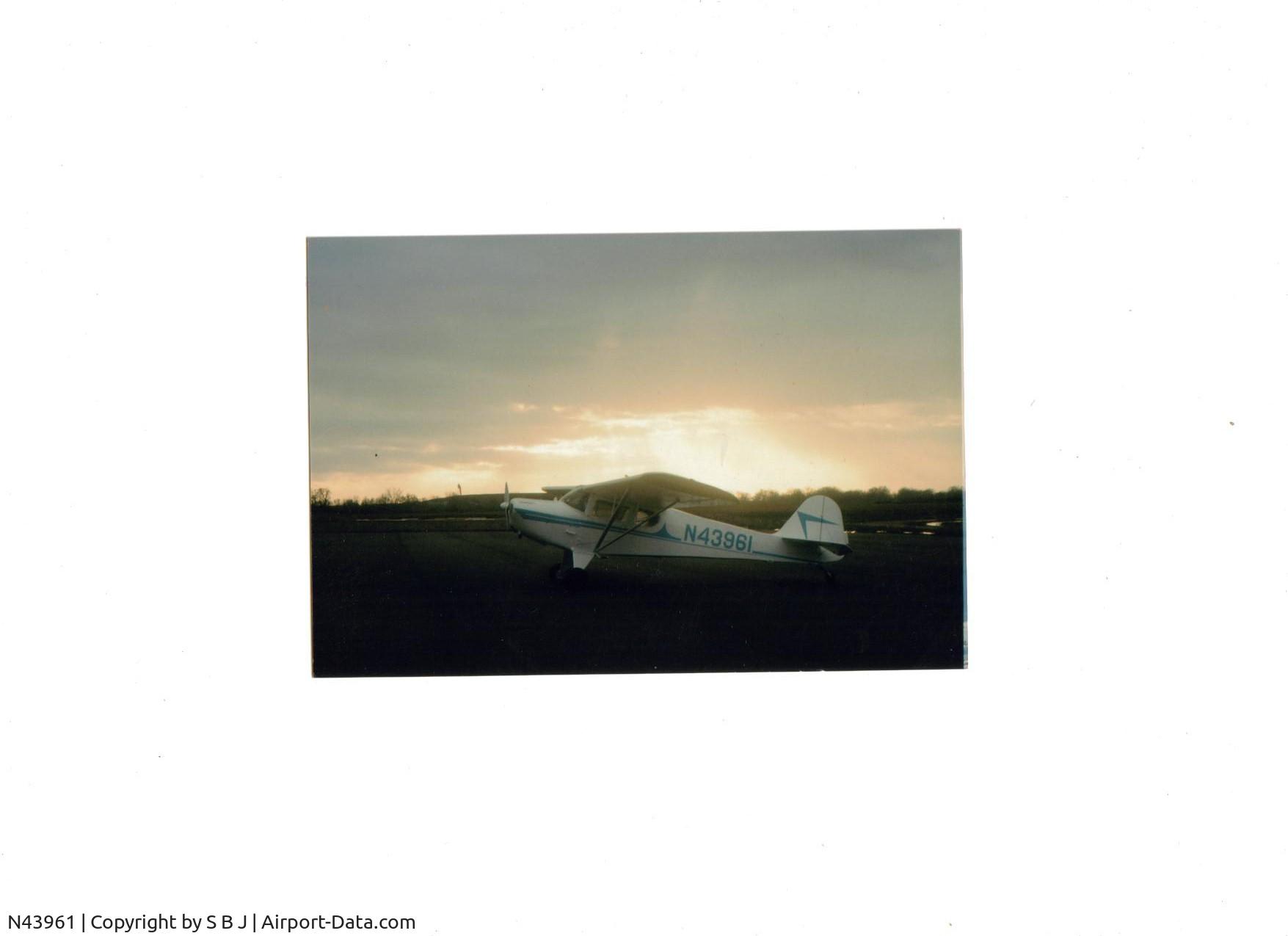 N43961, 1946 Taylorcraft BC12-D C/N 7620, Near Jackson,Ca in 1973