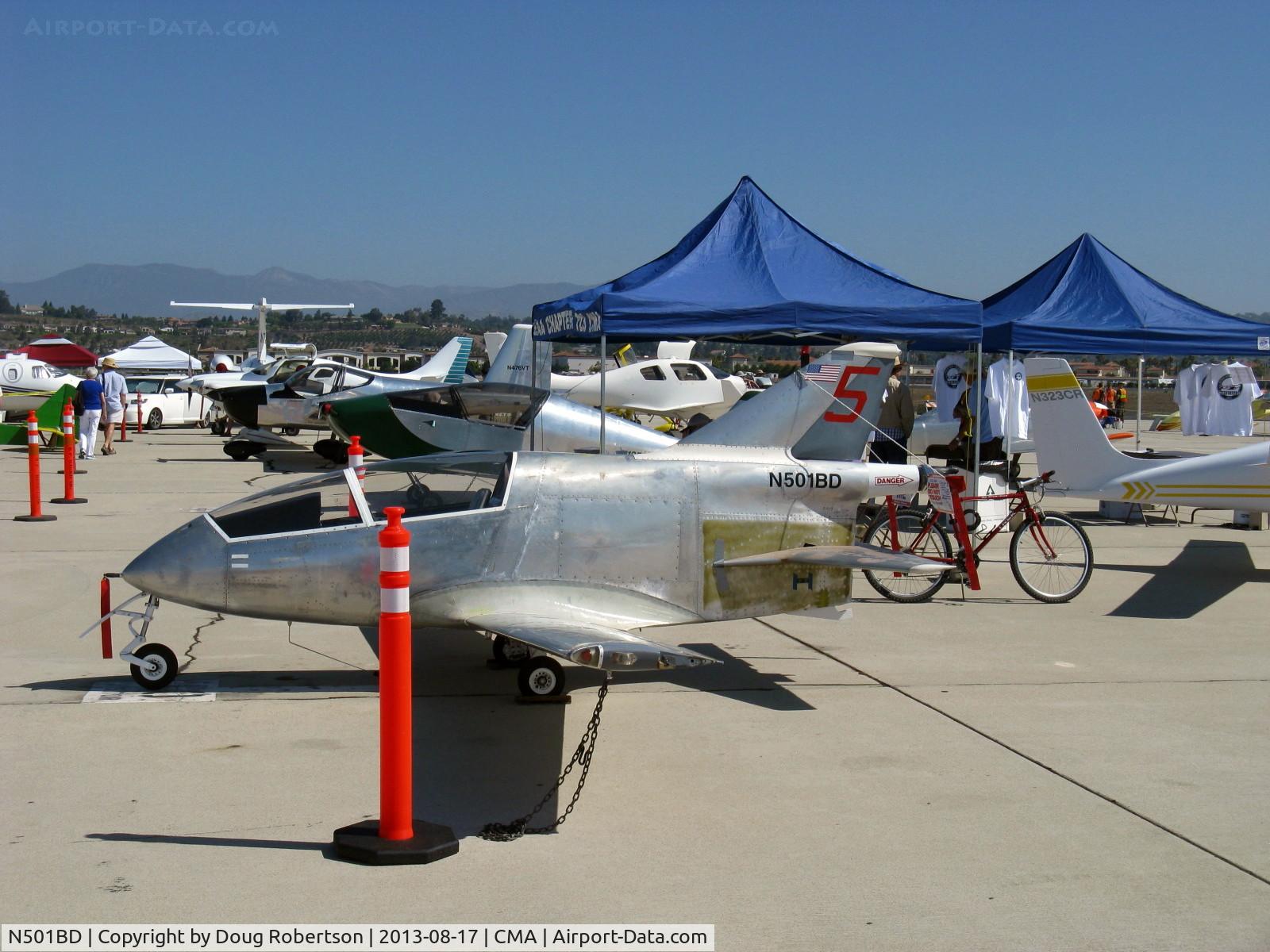 N501BD, 1998 Bede BD-5 C/N 1039, 1998 Simmons BD-5B, Honda EB1 pusher