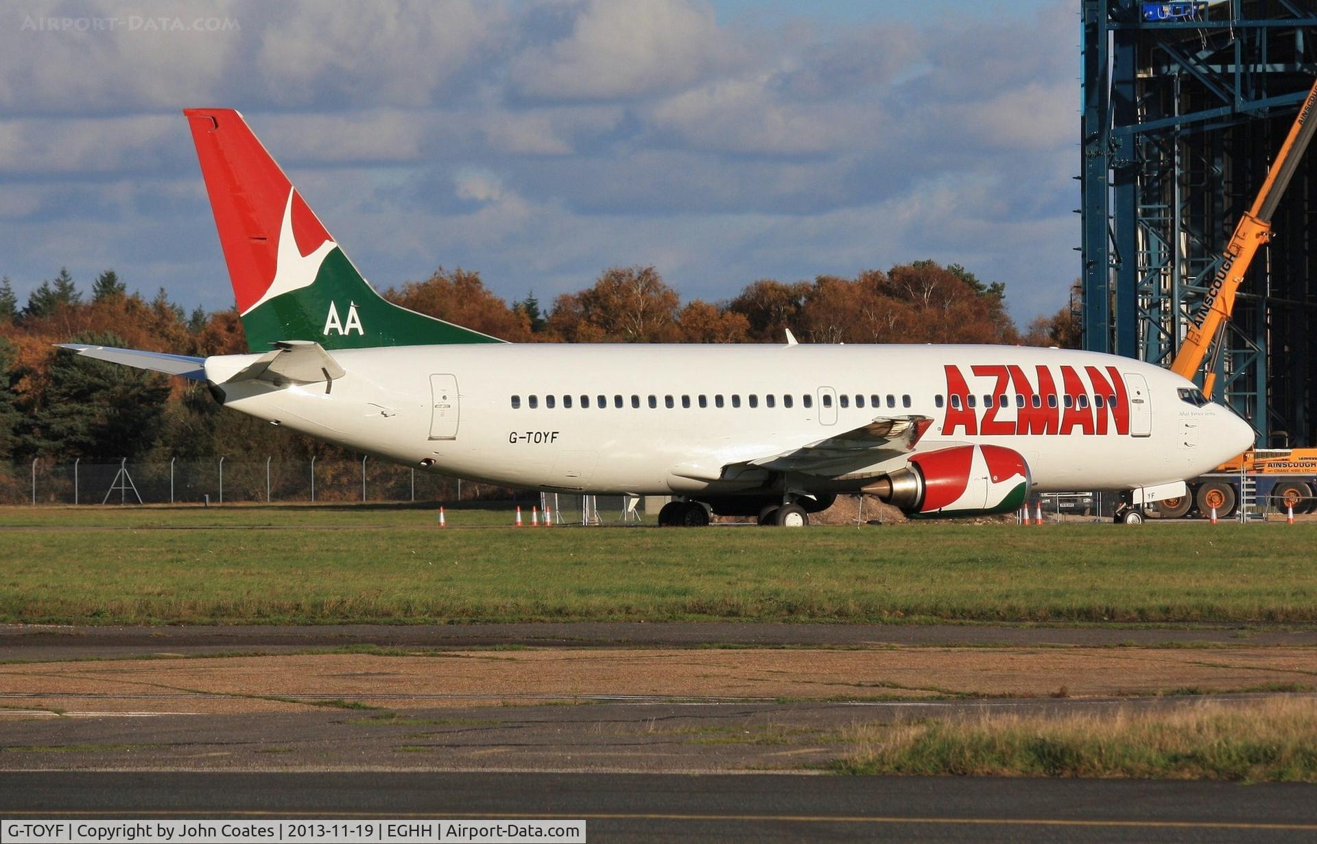G-TOYF, 1997 Boeing 737-36N C/N 28557, Still awaiting seat replacement.
