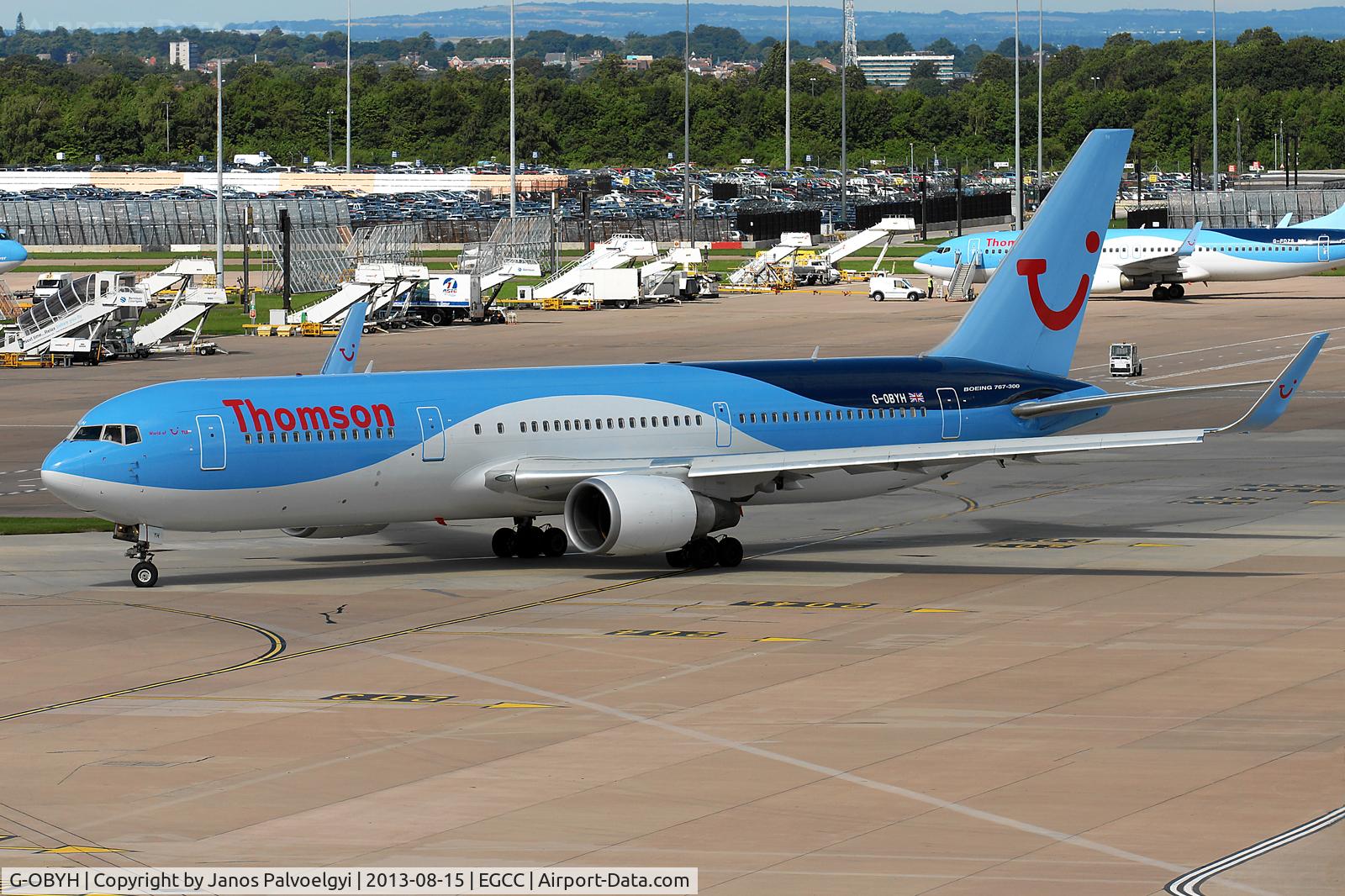 G-OBYH, 1999 Boeing 767-304/ER C/N 28883, Thomson Airways Boeing B767-304ER taxi to takeoff