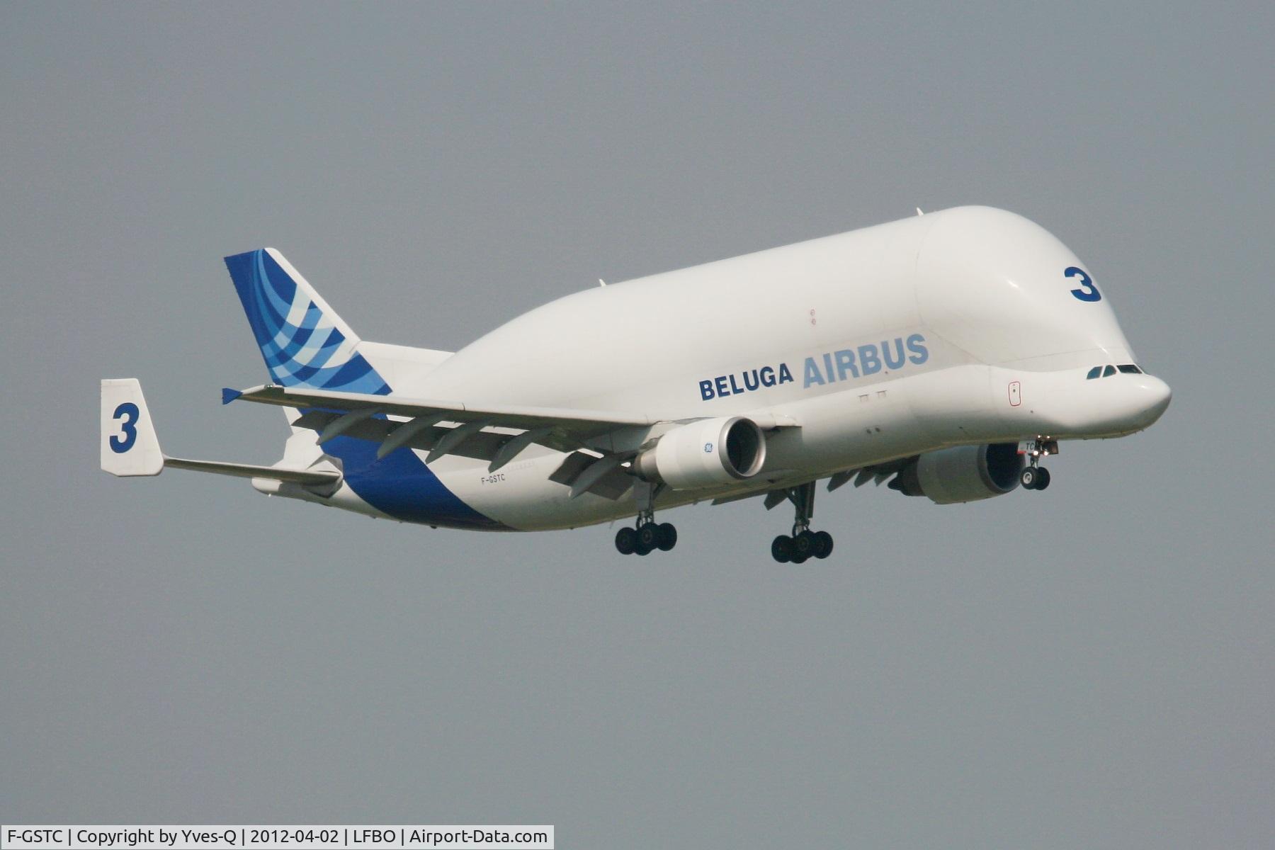 F-GSTC, 1997 Airbus A300B4-608ST Super Transporter C/N 765, Airbus A300B4-608ST Beluga, Landing Rwy 14L, Toulouse Blagnac Airport (LFBO-TLS)