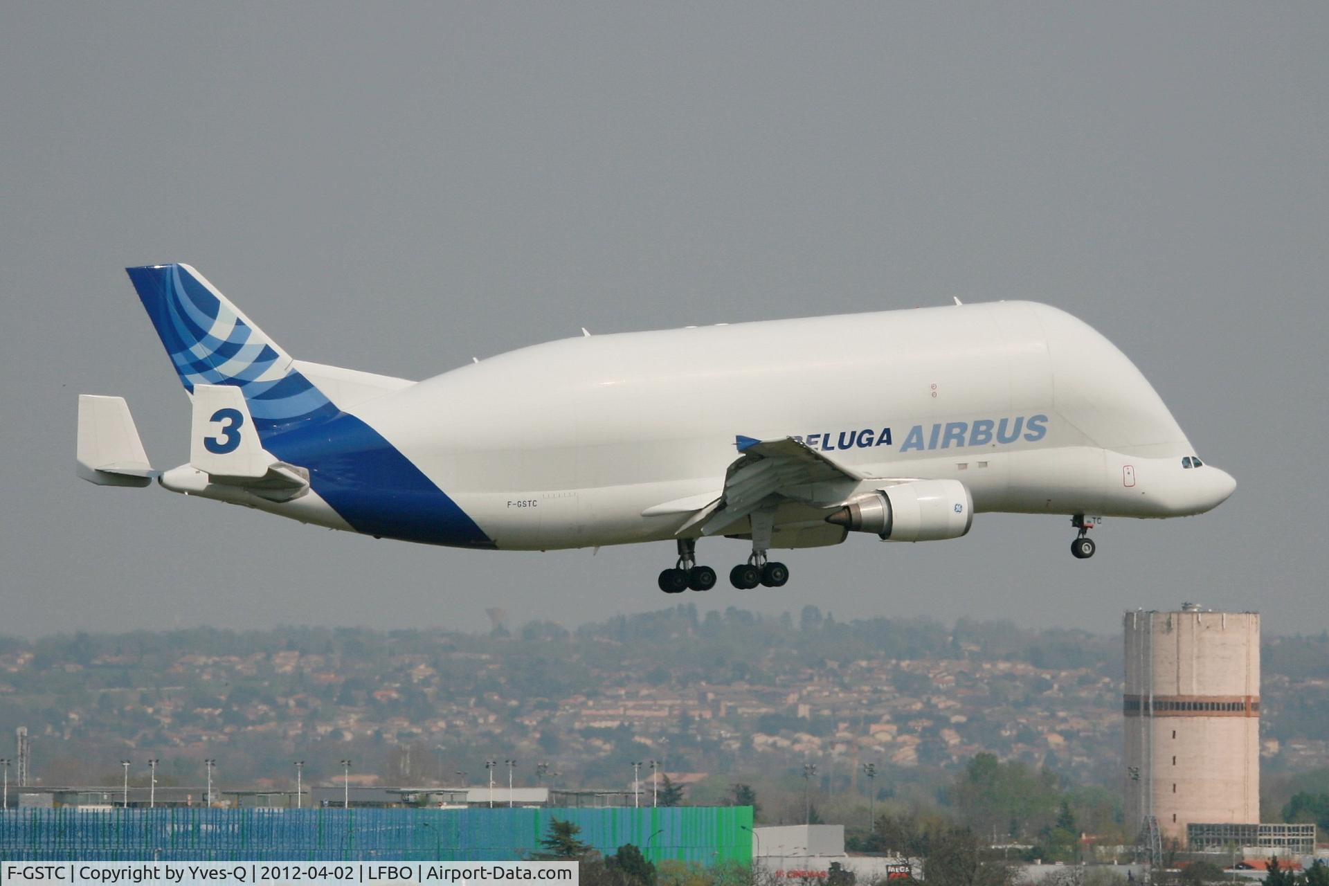 F-GSTC, 1997 Airbus A300B4-608ST Super Transporter C/N 765, Airbus A300B4-608ST Beluga, Landing Rwy 14L, Toulouse Blagnac Airport (LFBO-TLS)
