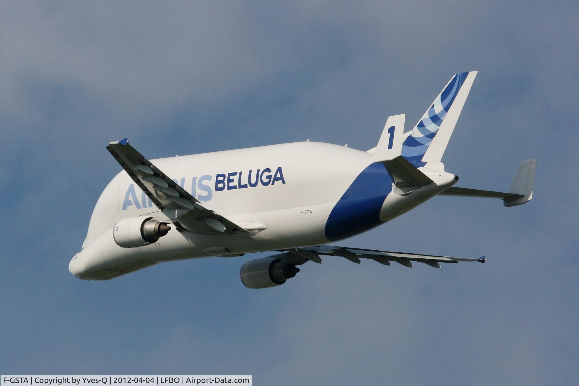 F-GSTA, 1994 Airbus A300B4-608ST Super Transporter C/N 655, Airbus A300B4-608ST Beluga, Take-off Rwy 32R, Toulouse Blagnac Airport (LFBO-TLS)