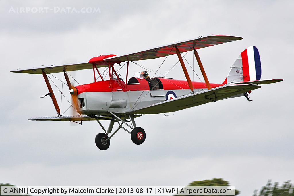 G-ANNI, 1941 De Havilland DH-82A Tiger Moth II C/N 85162, De Havilland DH-82A Tiger Moth II at The De Havilland Moth Club's 28th International Moth Rally at Woburn Abbey. August 2013.