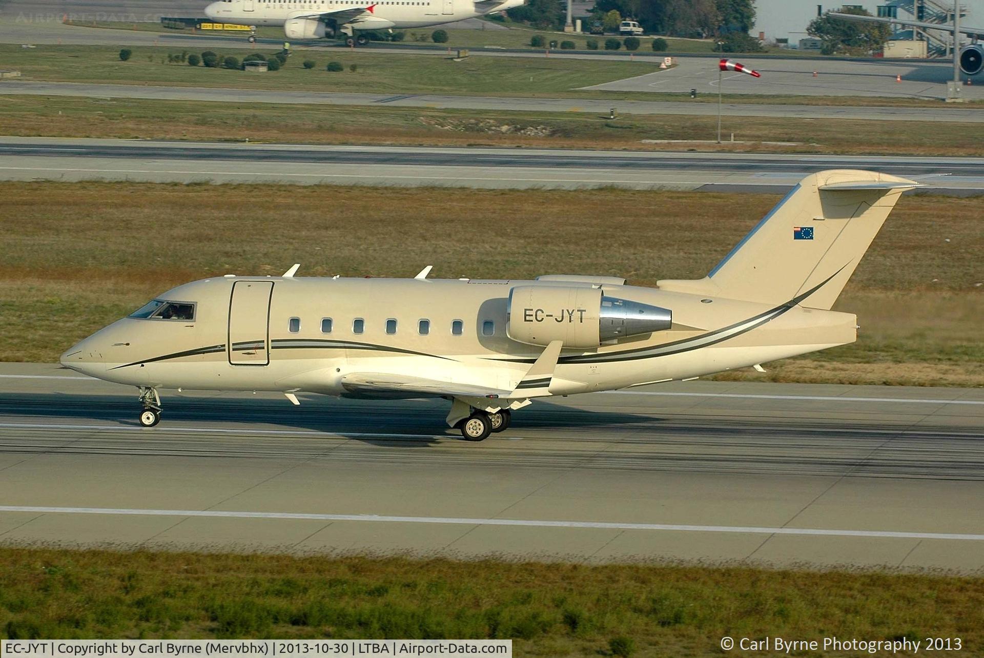 EC-JYT, 2006 Bombardier Challenger 604 (CL-600-2B16) C/N 5648, Taken from the Fly Inn Shopping Mall.