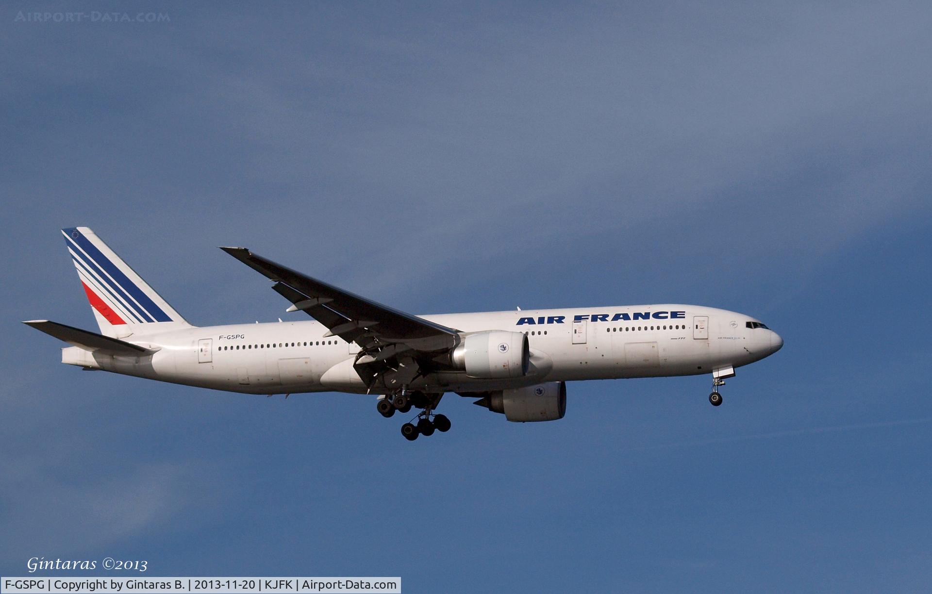 F-GSPG, 1999 Boeing 777-228/ER C/N 27609, Going To A Landing on 4R, JFK