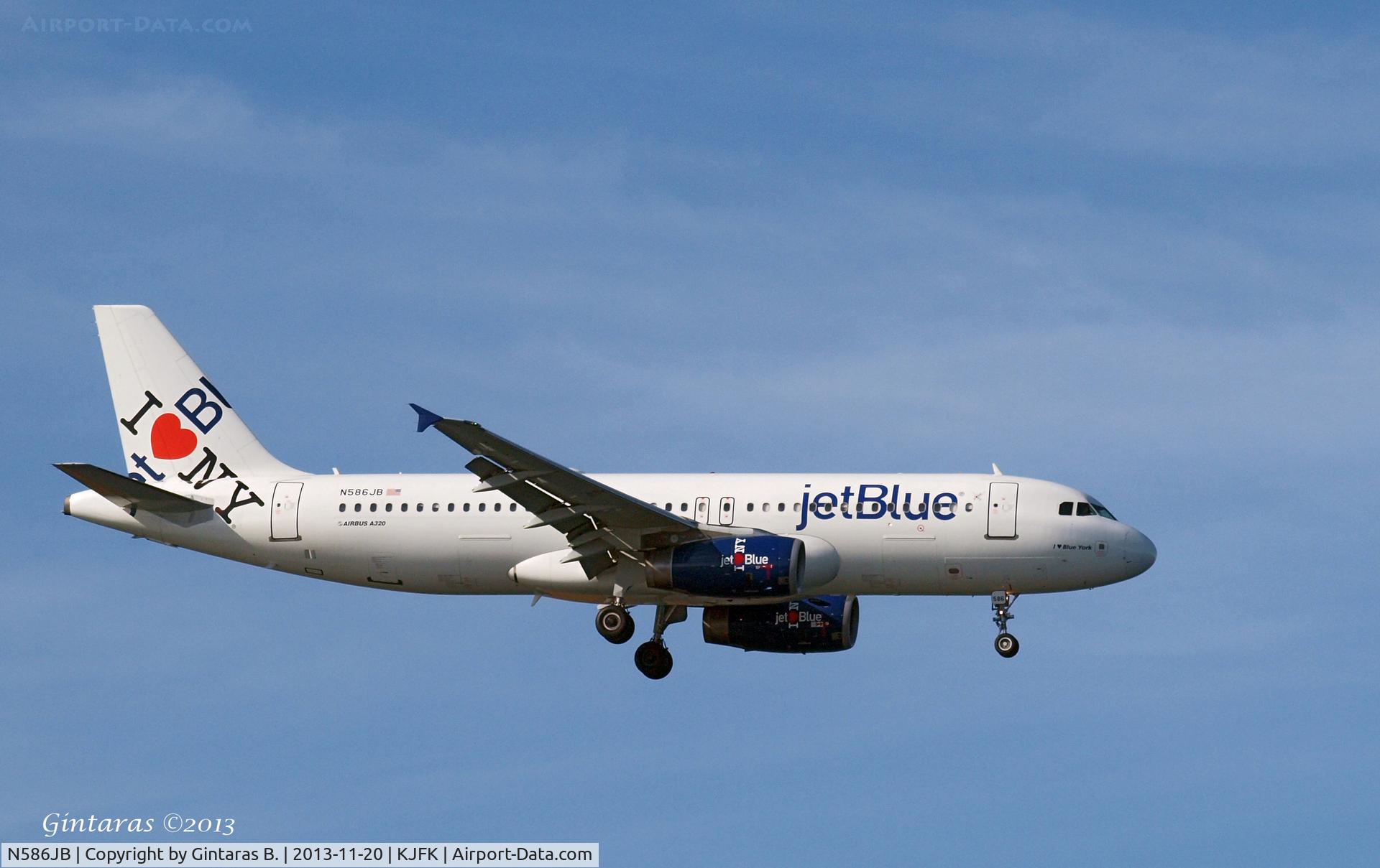 N586JB, 2004 Airbus A320-232 C/N 2160, Going To A Landing on 4R, JFK