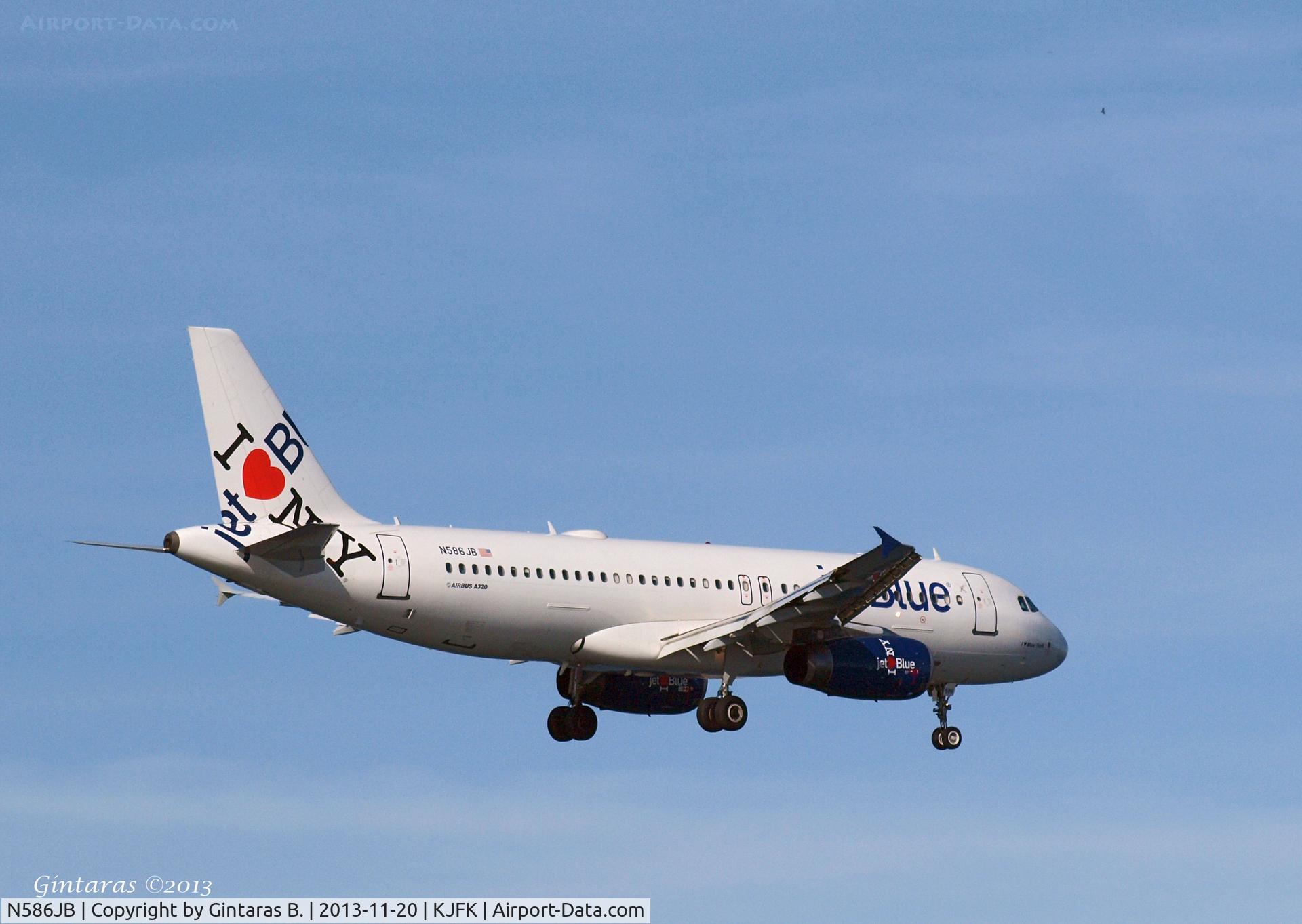 N586JB, 2004 Airbus A320-232 C/N 2160, Going To A Landing on 4R, JFK