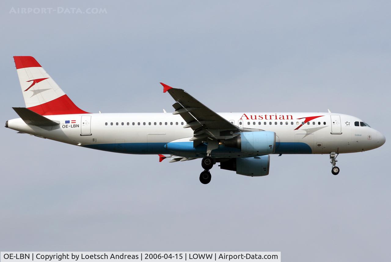 OE-LBN, 1997 Airbus A320-214 C/N 768, Austrian