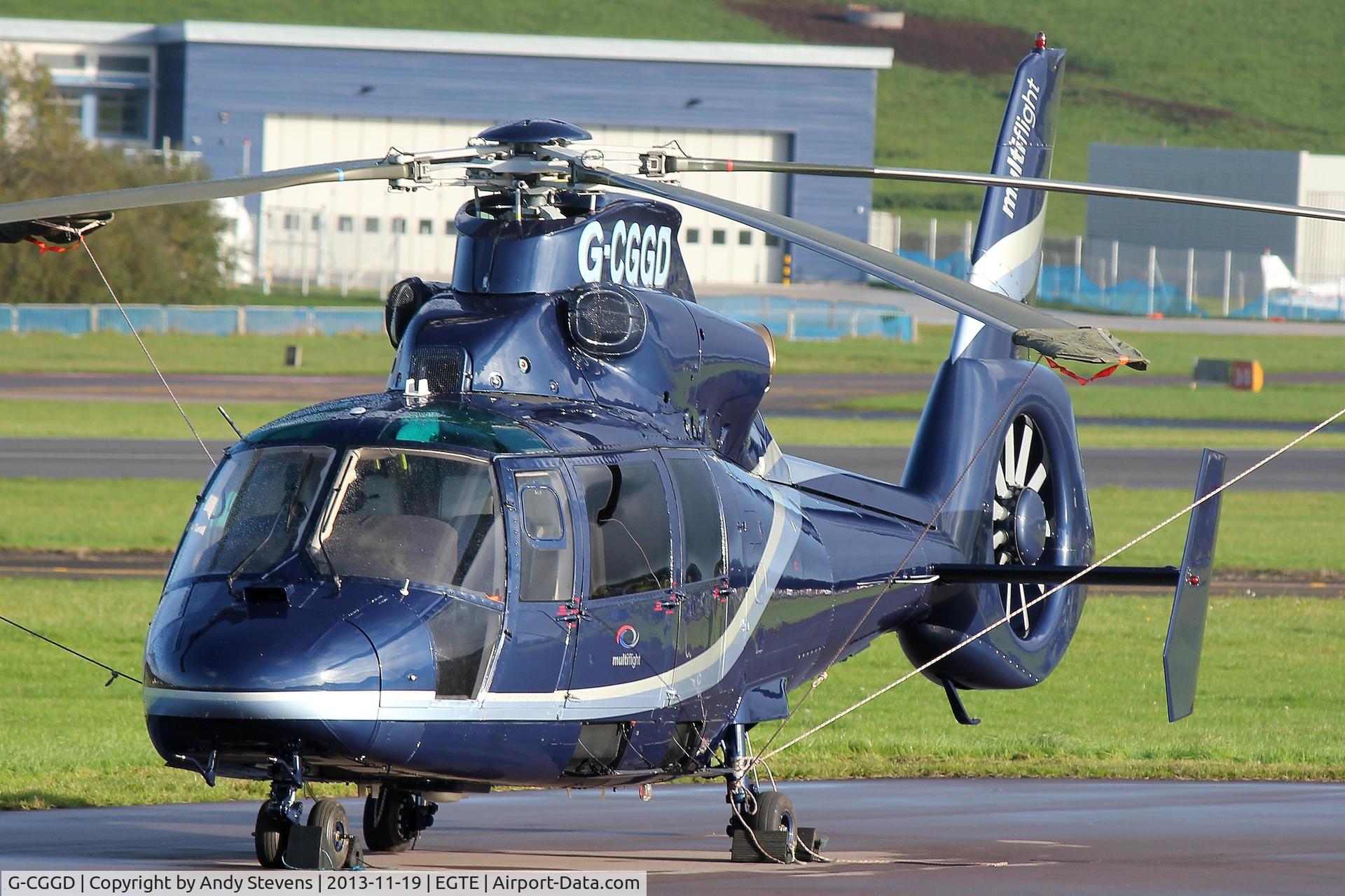 G-CGGD, 1991 Aerospatiale AS-365N-2 Dauphin C/N 6435, Parked on The D after night stopping