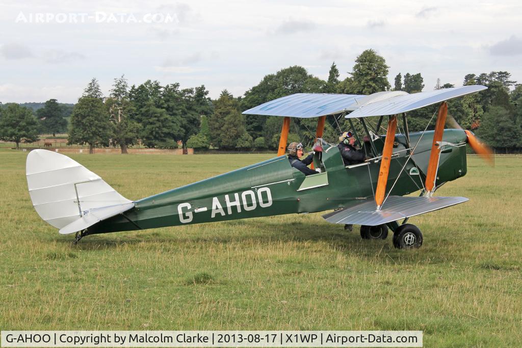 G-AHOO, 1943 De Havilland DH-82A Tiger Moth II C/N 86149, De Havilland DH-82A Tiger Moth II at The De Havilland Moth Club's 28th International Moth Rally at Woburn Abbey. August 2013.