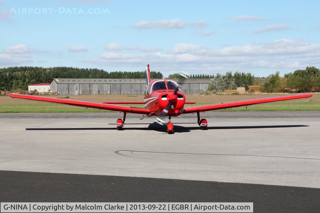 G-NINA, 1977 Piper PA-28-161 Cherokee Warrior II C/N 28-7716162, Piper PA-28-161 at The Real Aeroplane Club's Helicopter Fly-In, Breighton Airfield, September 2013.