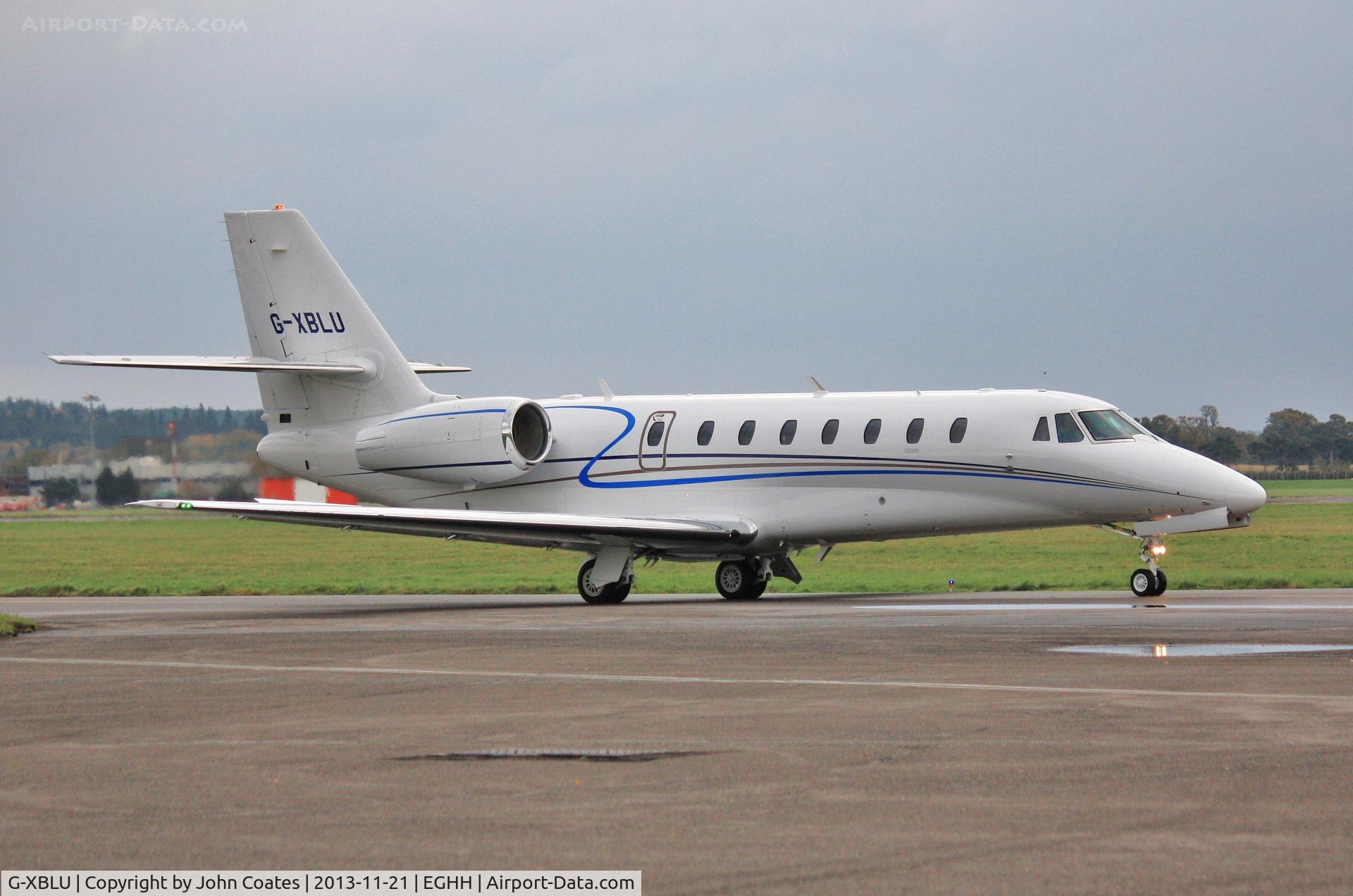 G-XBLU, 2007 Cessna 680 Citation Sovereign C/N 680-0143, Taxiing to depart
