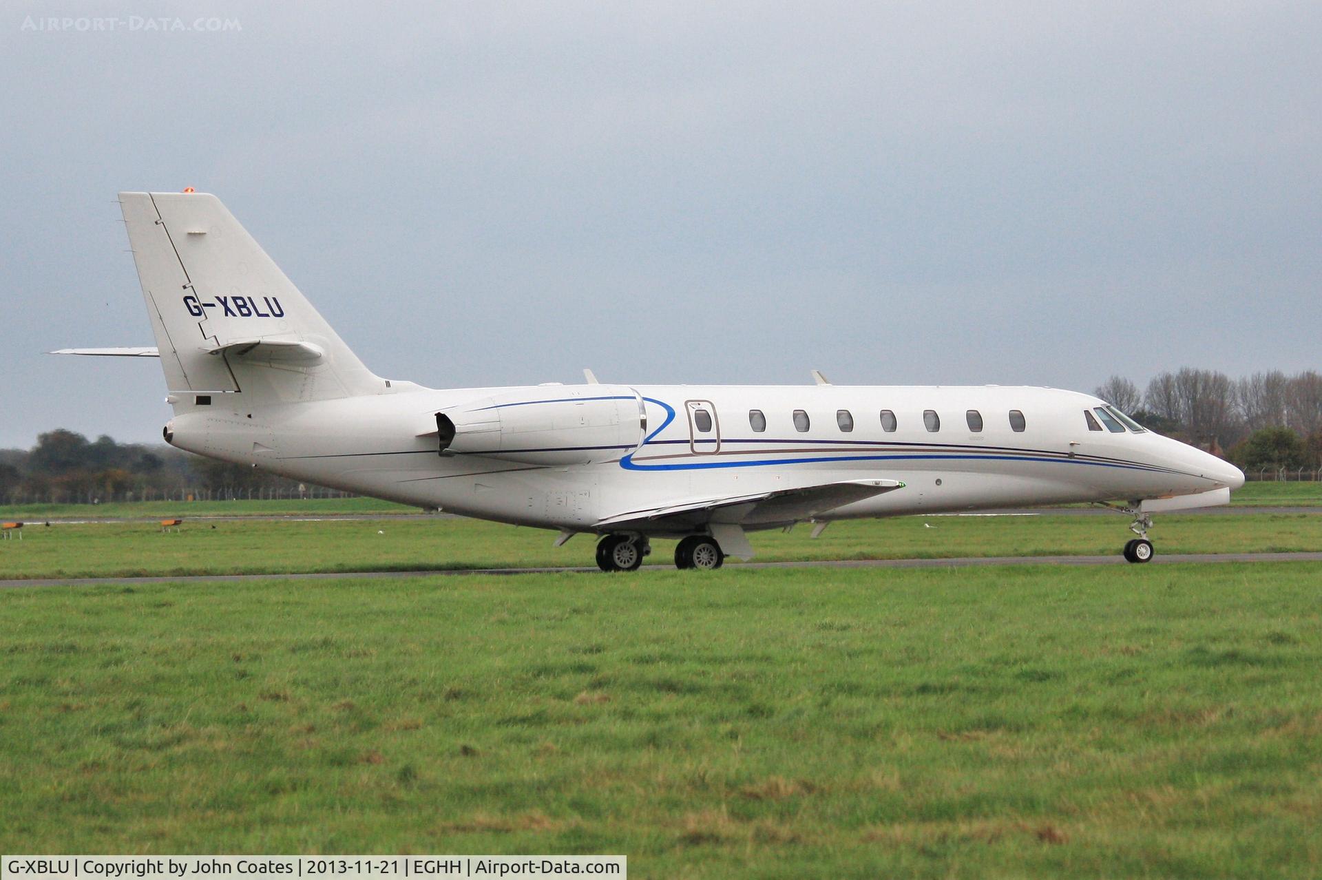 G-XBLU, 2007 Cessna 680 Citation Sovereign C/N 680-0143, About to depart 08
