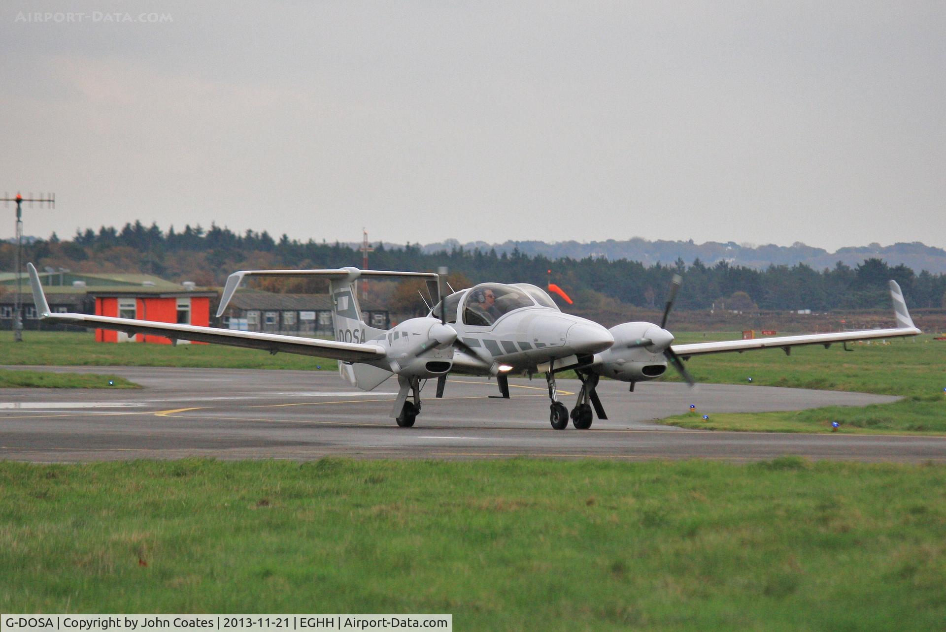 G-DOSA, 2008 Diamond DA-42 Twin Star C/N 42.319, Taxiing to depart 08