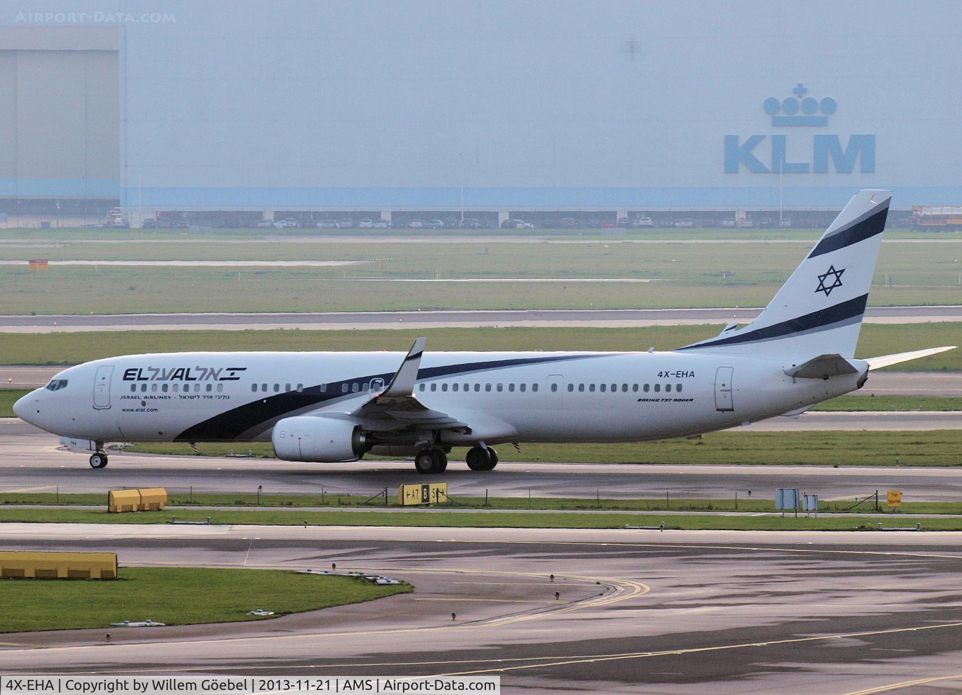 4X-EHA, 2013 Boeing 737-958/ER C/N 41552, Taxi to the gate for the first time on Schiphol Airport