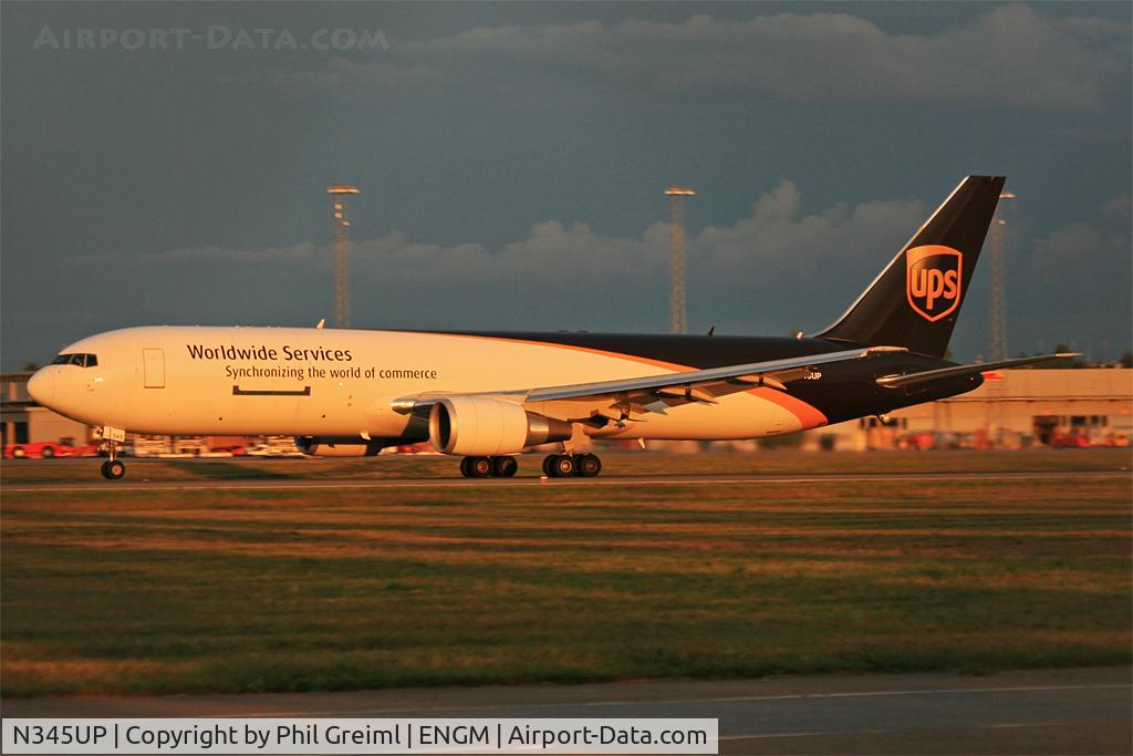 N345UP, 2011 Boeing 767-34AF C/N 37867, Taken at OSL.