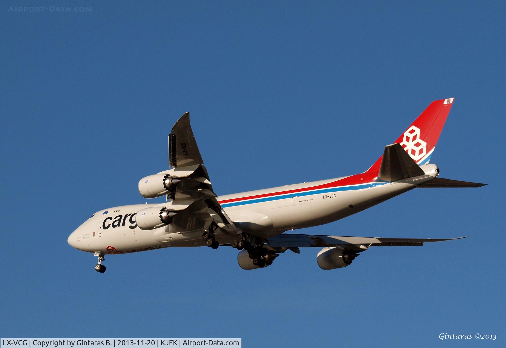 LX-VCG, 2012 Boeing 747-8R7F C/N 35812, Going To A Landing on 31R, JFK