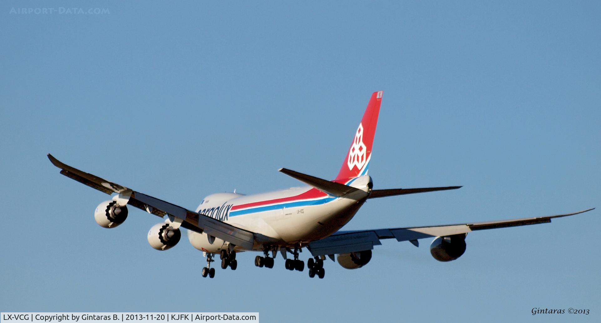 LX-VCG, 2012 Boeing 747-8R7F C/N 35812, Going To A Landing on 31R, JFK