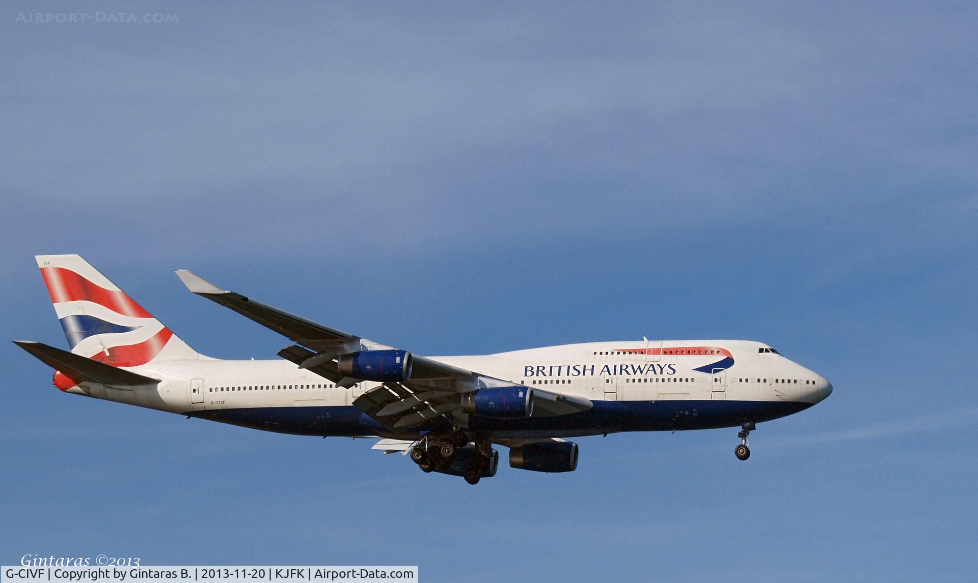 G-CIVF, 1995 Boeing 747-436 C/N 25434, Going To A Landing on 4R, JFK