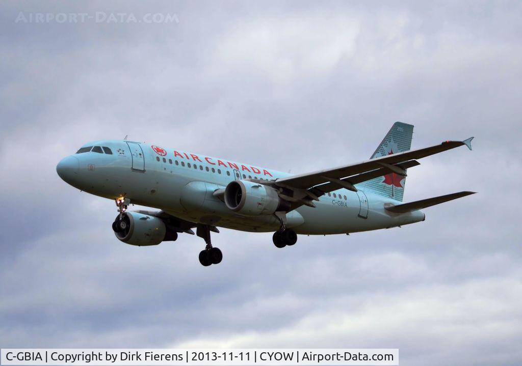 C-GBIA, 1998 Airbus A319-114 C/N 817, Approaching rwy 25 from Toronto.