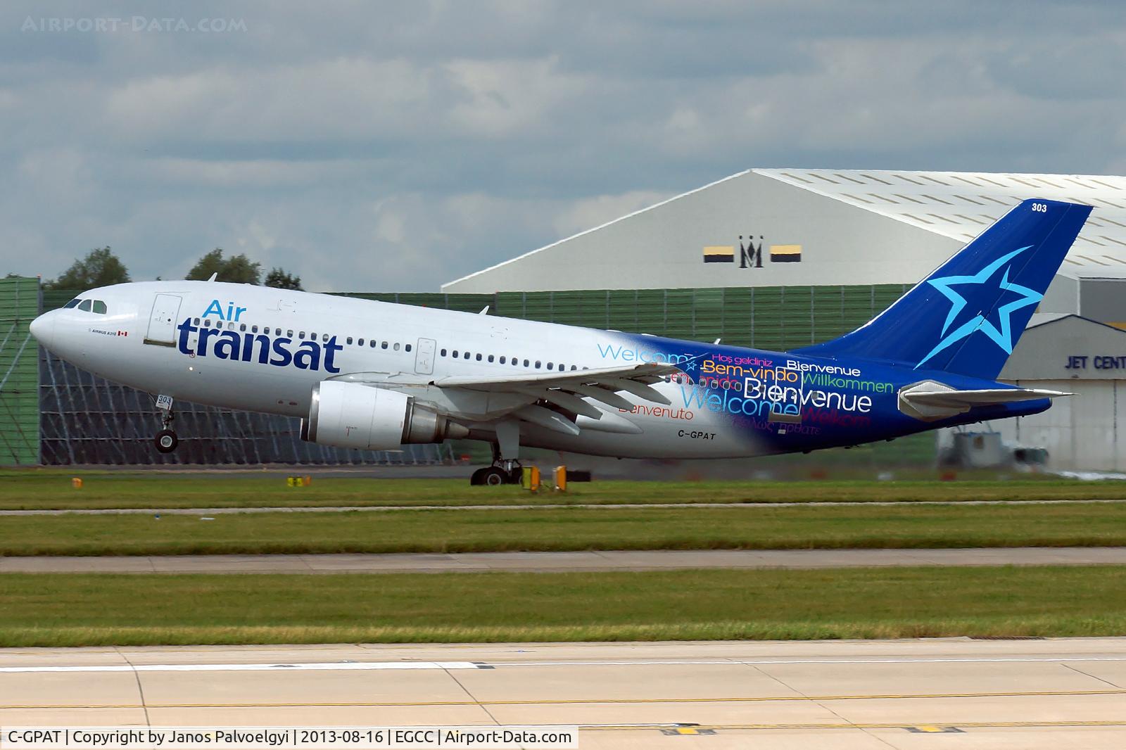 C-GPAT, 1992 Airbus A310-308 C/N 597, Air Transat Airbus A310-308 takeoff in MAN/EGCC