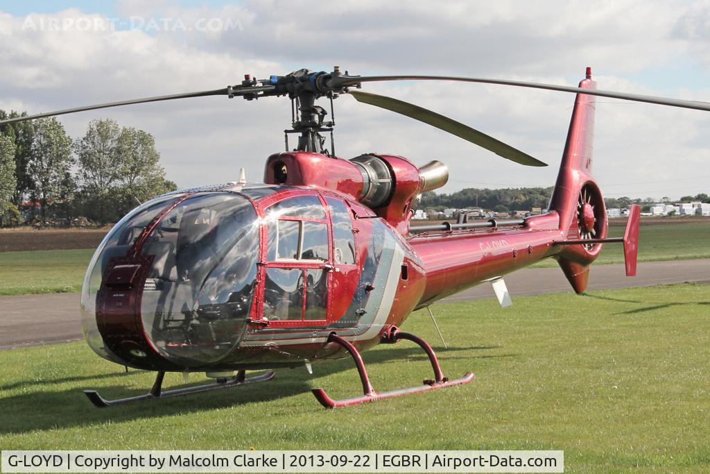 G-LOYD, 1975 Aerospatiale SA-341G Gazelle C/N 1289, Aerospatiale SA.341G Gazelle at The Real Aeroplane Club's Helicopter Fly-In, Breighton Airfield, September 2013.