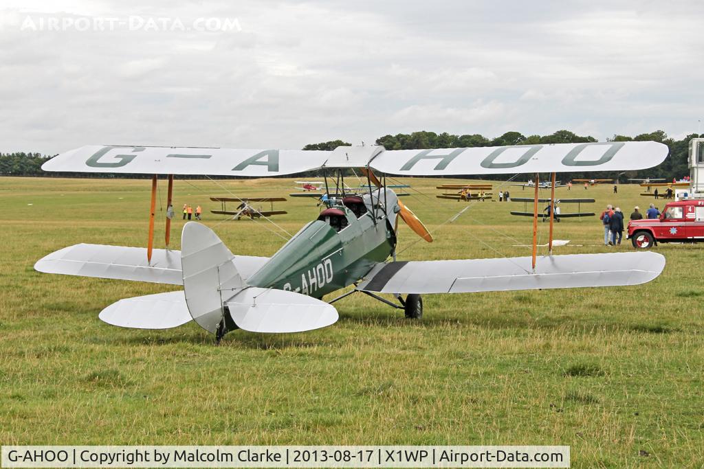 G-AHOO, 1943 De Havilland DH-82A Tiger Moth II C/N 86149, De Havilland DH-82A Tiger Moth  II at The De Havilland Moth Club's 28th International Moth Rally at Woburn Abbey. August 2013.