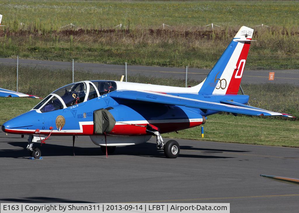 E163, Dassault-Dornier Alpha Jet E C/N E163, Parked at the General Aviation area with additional '60th anniversary' patch...