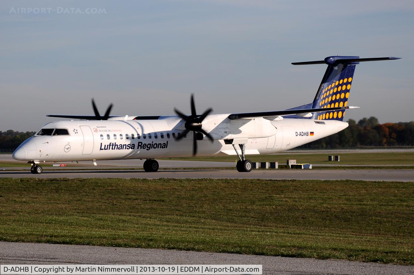 D-ADHB, 2001 De Havilland Canada DHC-8-402Q Dash 8 C/N 4029, Augsburg Airways