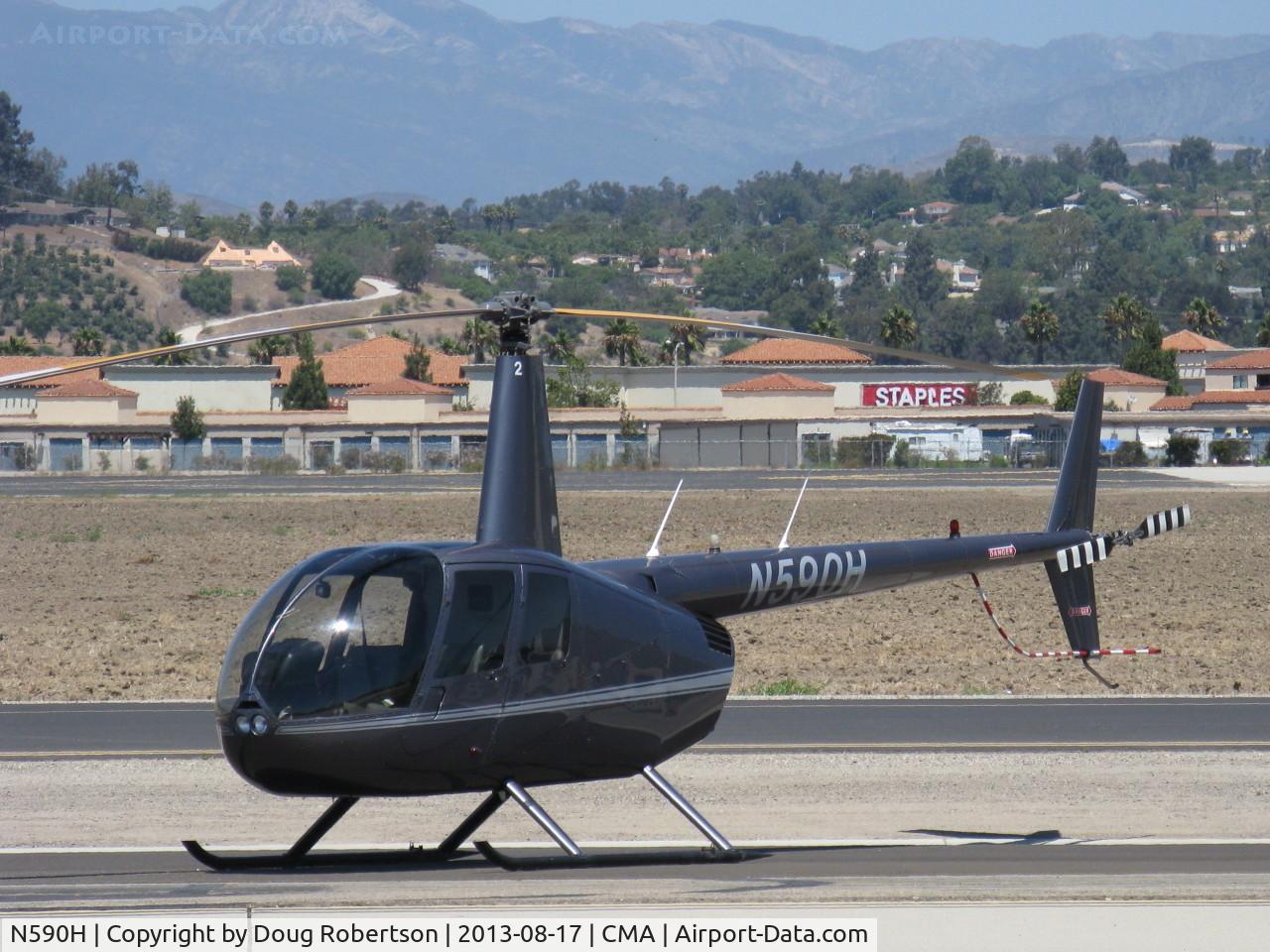 N590H, 2008 Robinson R44 Raven II C/N 12474, 2008 Robinson R44 RAVEN II, Lycoming IO-540-AE1A5 245 Hp for 5 minutes, 205 Hp continuous, on airshow ramp offering rides