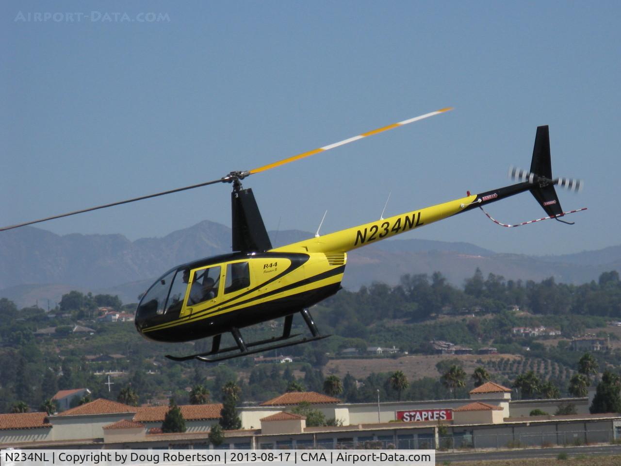 N234NL, 2004 Robinson R44 II C/N 10575, 2004 Robinson R44 RAVEN II, Lycoming IO-540-AE1A5 derated to 245 Hp for 5 minutes, 205 Hp continuous, departure with airshow riders