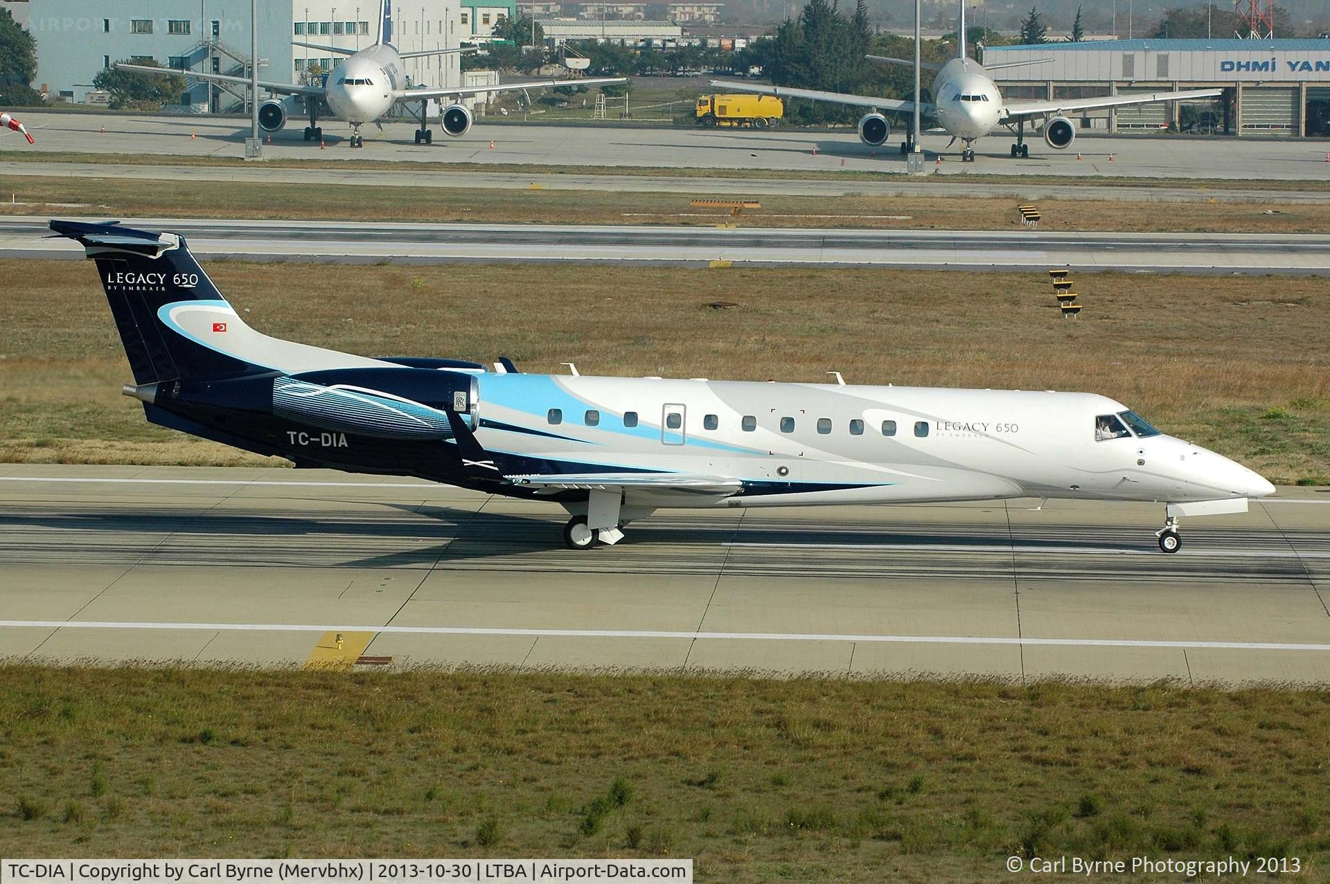 TC-DIA, 2012 Embraer EMB-135BJ Legacy 650 C/N 14501148, Taken from the Fly Inn Shopping Mall.