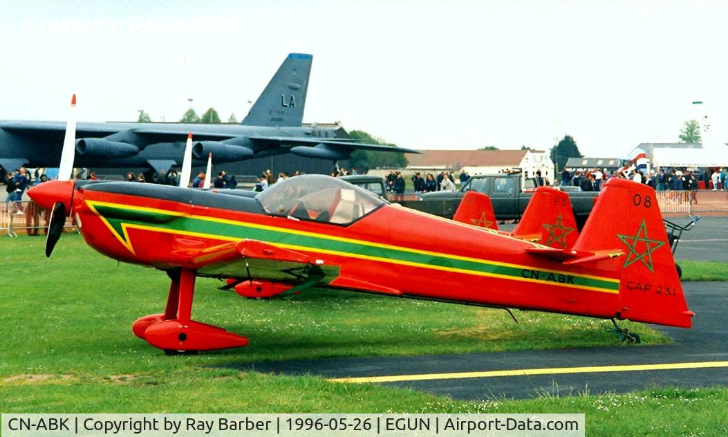 CN-ABK, 1988 Mudry CAP-231 C/N 08, Mudry CAP-231 [08] (Moroccan Air Force) RAF Mildenhall~G 26/05/1996