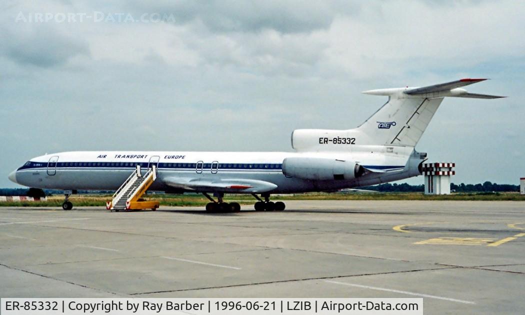 ER-85332, 1979 Tupolev Tu-154B-2 C/N 79A332, Tupolev Tu-154B-2 [79A-332] (Air Transport Europe) Bratislava-M R Stefanik~OM 21/06/1996