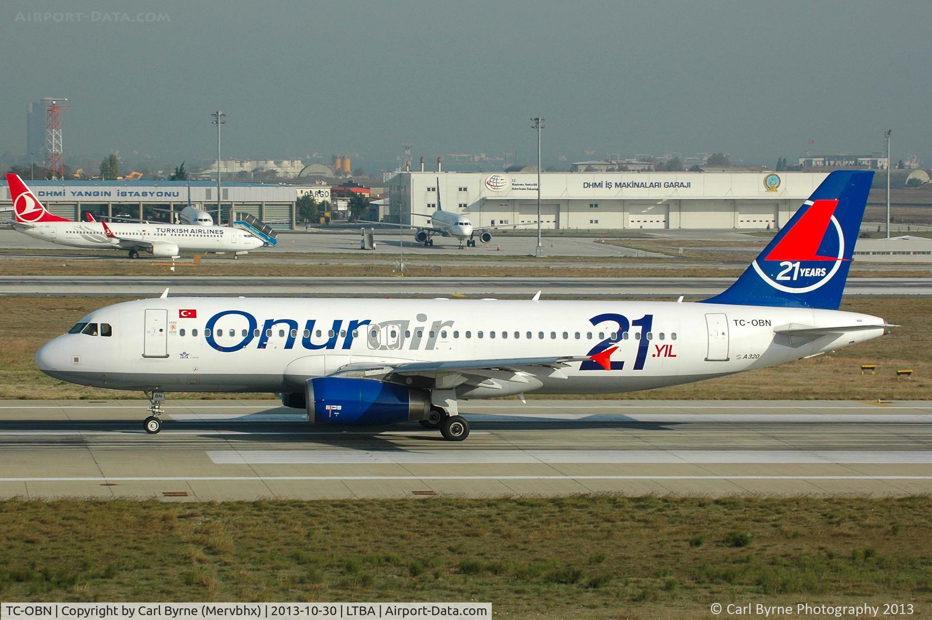 TC-OBN, 2005 Airbus A320-232 C/N 2571, Taken from the Fly Inn Shopping Mall.