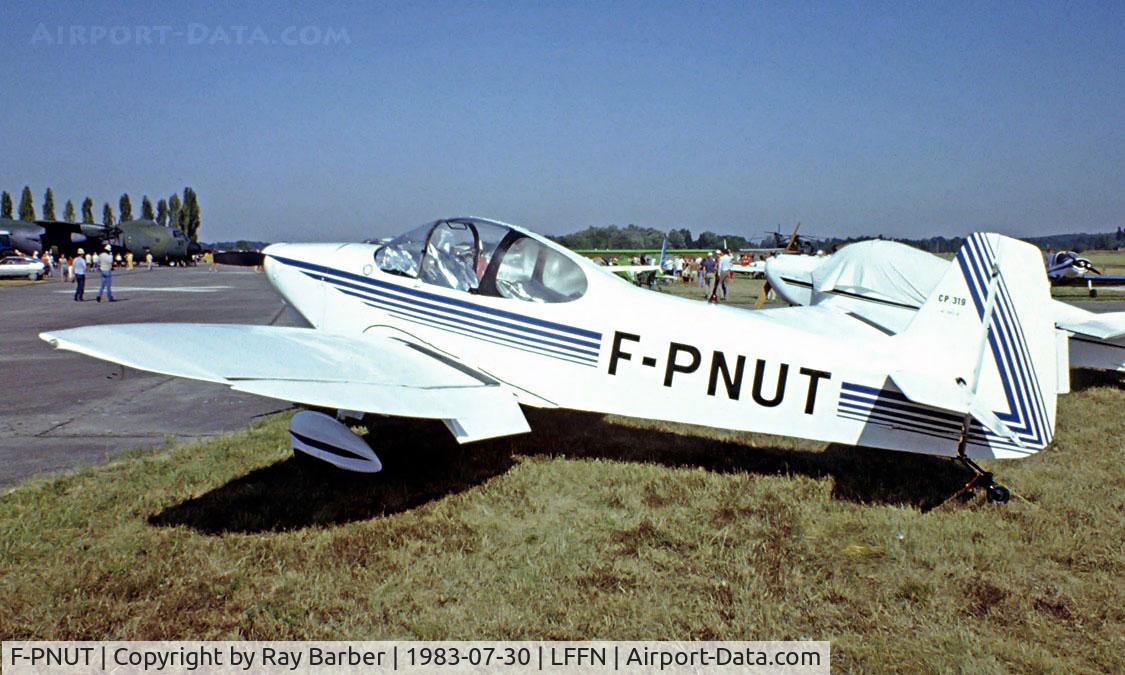 F-PNUT, Piel CP-319 Emeraude C/N 367, Piel CP-319 Emeraude [367A] Brienne-Le-Chateau~F 30/07/1983. Taken from a slide.