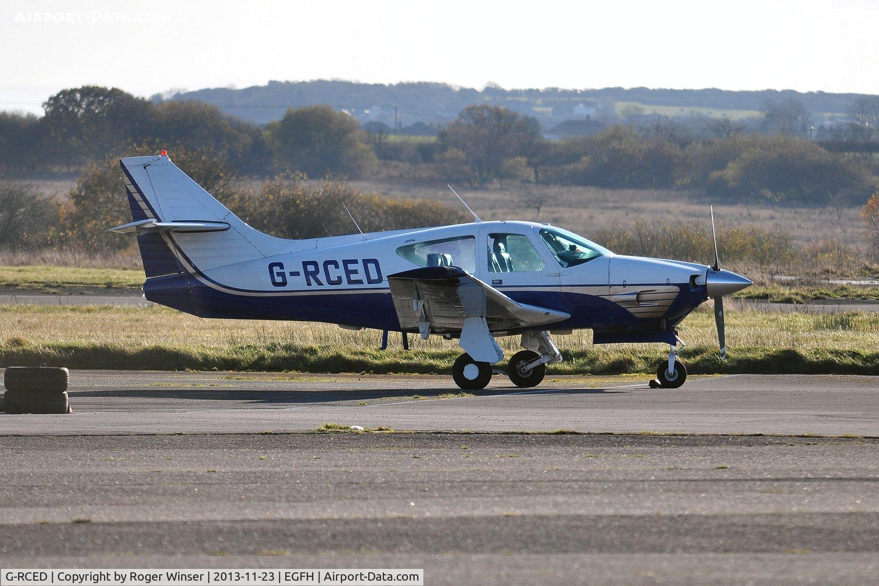 G-RCED, 1977 Rockwell Commander 114 C/N 14241, Visiting Commander 114. Previously registered VR-CED.