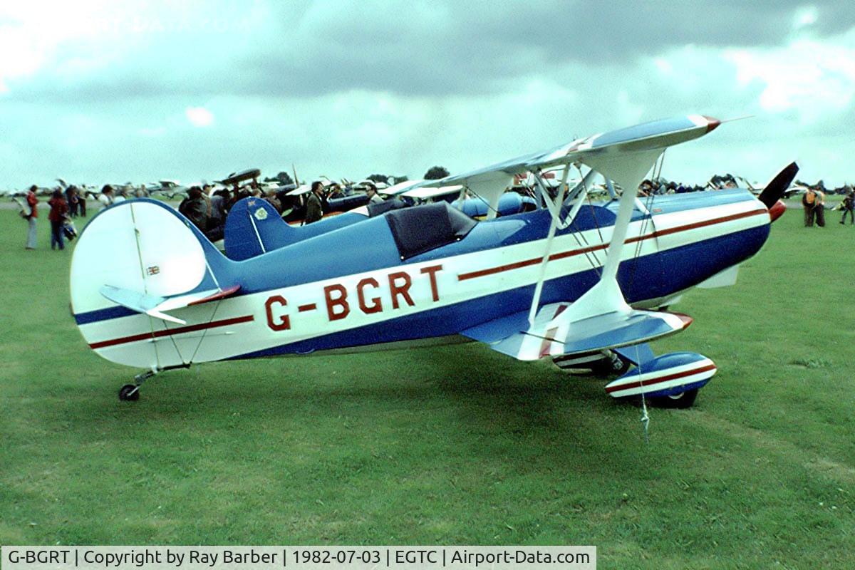 G-BGRT, 1982 Steen Skybolt C/N PFA 064-10171, Steen Skybolt [PFA 064-10171] Cranfield~G 03/07/1982. Taken from a slide.