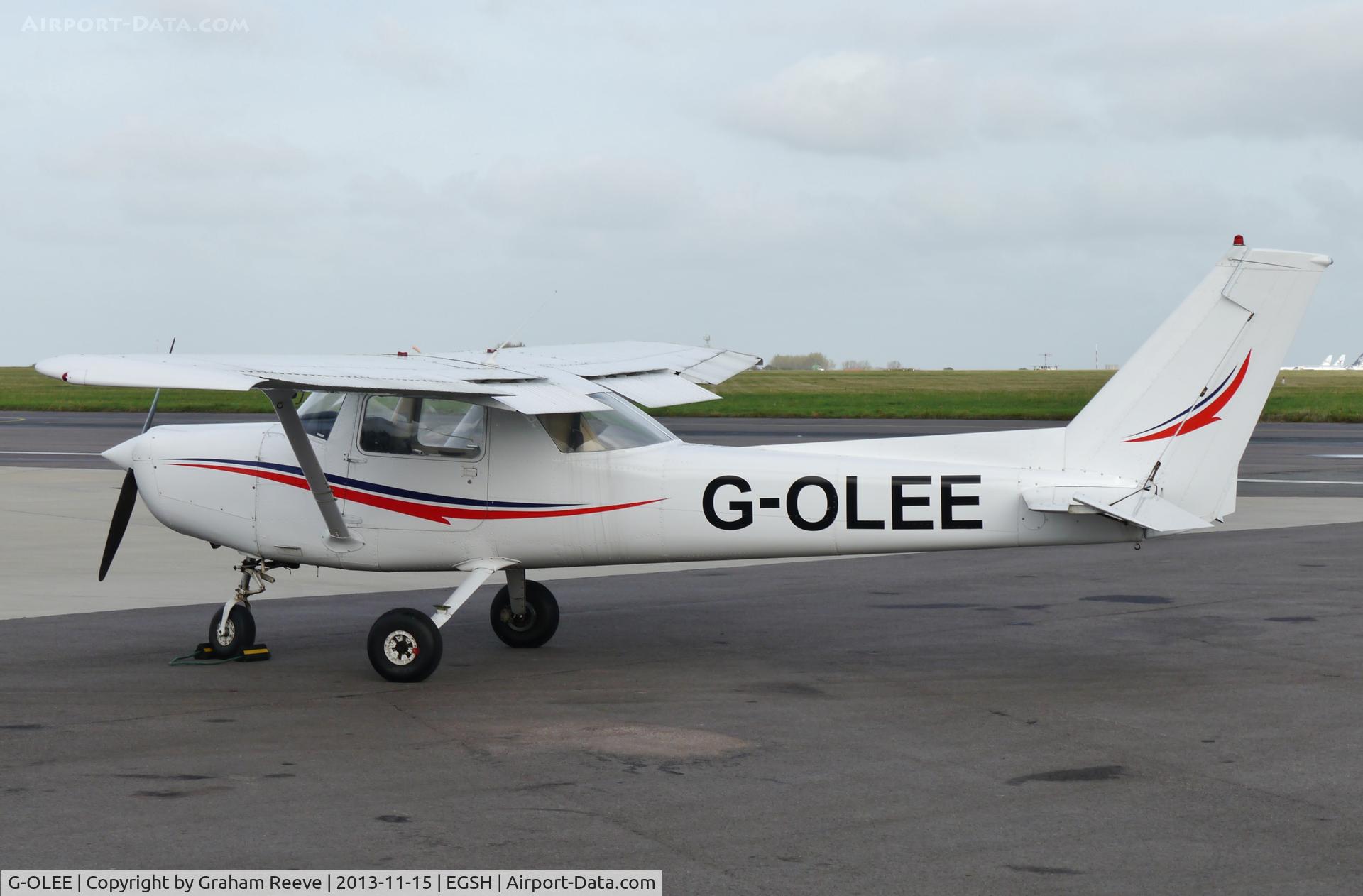 G-OLEE, 1980 Reims F152 C/N 1797, Parked at Norwich.