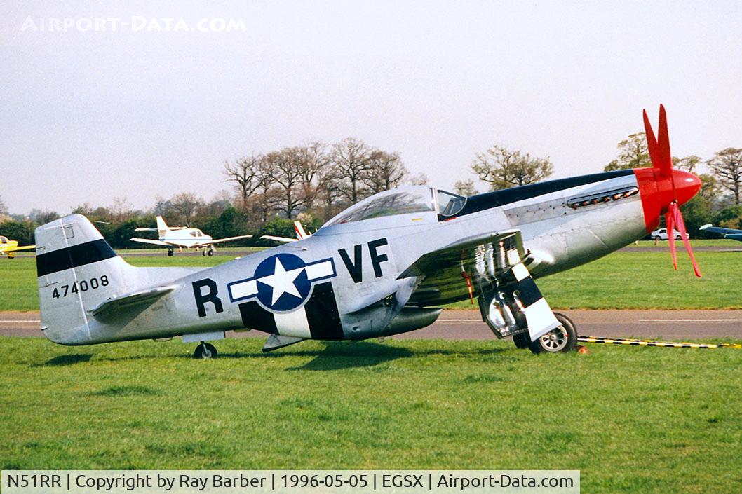 N51RR, 1944 North American P-51D Mustang C/N 122-39798, North American P-51D Mustang [122-39798] North Weald~G 05/05/1996
