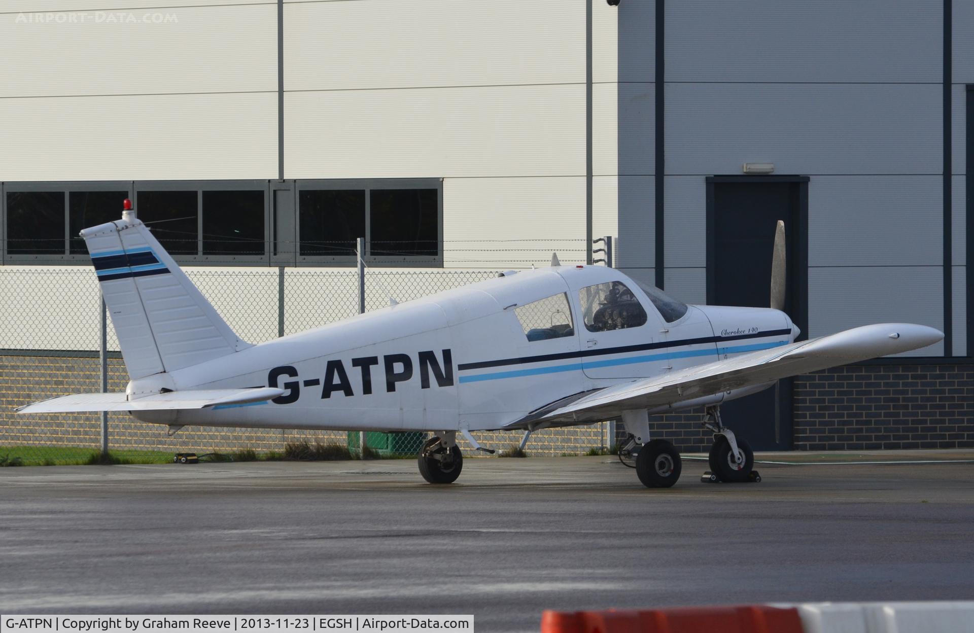 G-ATPN, 1966 Piper PA-28-140 Cherokee C/N 28-21899, Parked at Norwich.