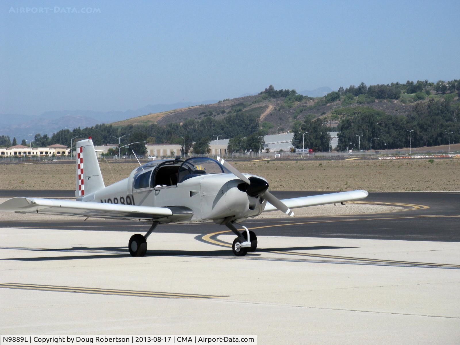 N9889L, 1975 Grumman American AA-1B Trainer C/N AA1B-0489, 1975 Grumman AA-1B TRAINER, Lycoming O-235 108 Hp, taxi
