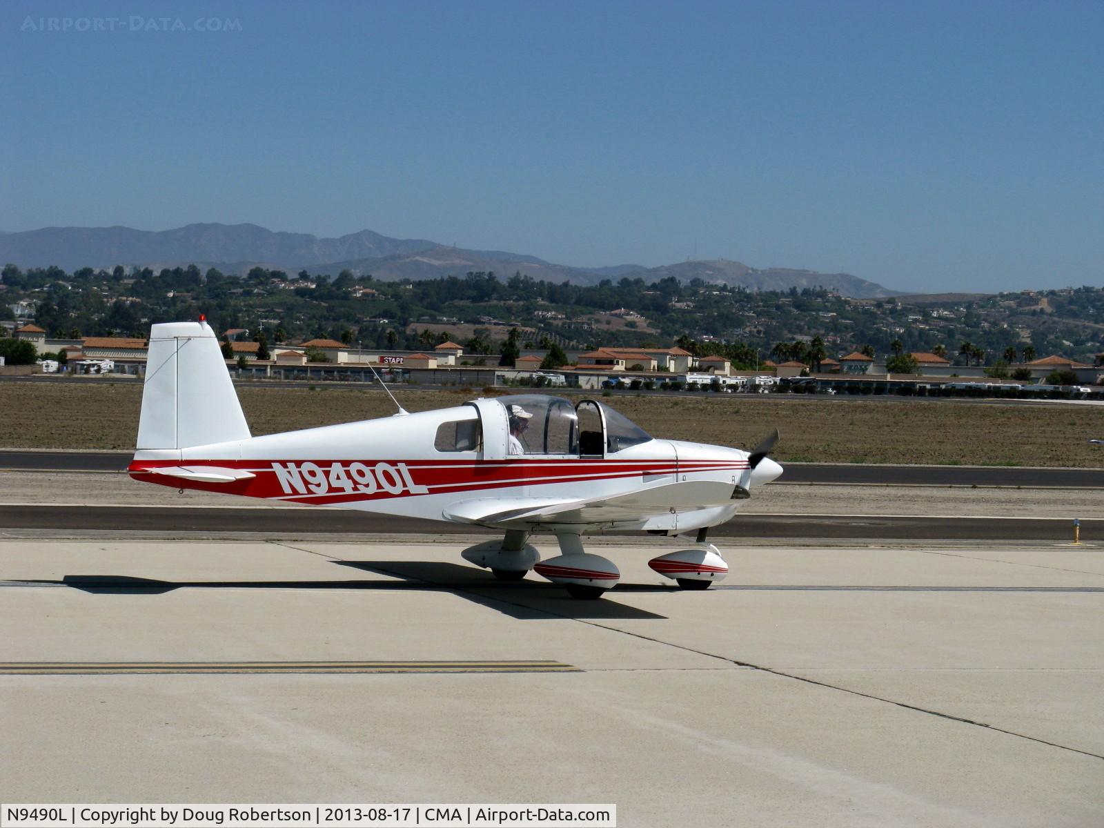 N9490L, 1971 American Aviation AA-1A Trainer Trainer C/N AA1A-0290, 1971 American Aviation AA-1A TRAINER, Lycoming O-235 108 Hp, taxi