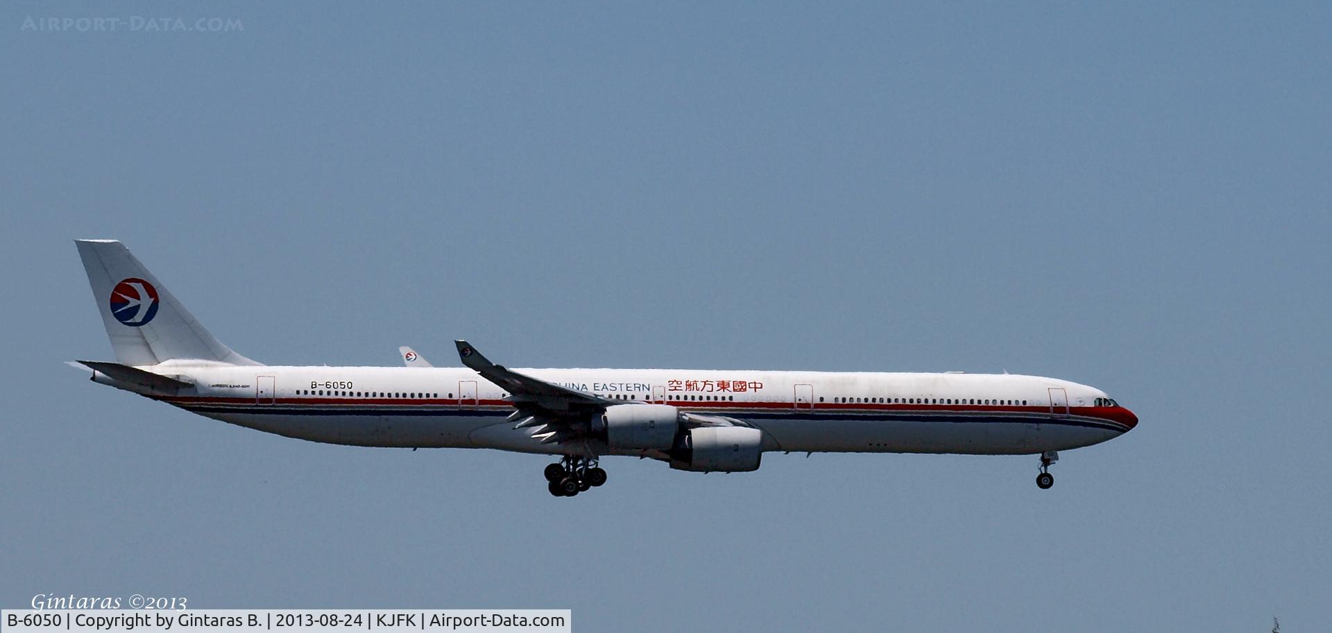 B-6050, 2002 Airbus A340-642 C/N 468, Going To A Landing on 4R, JFK